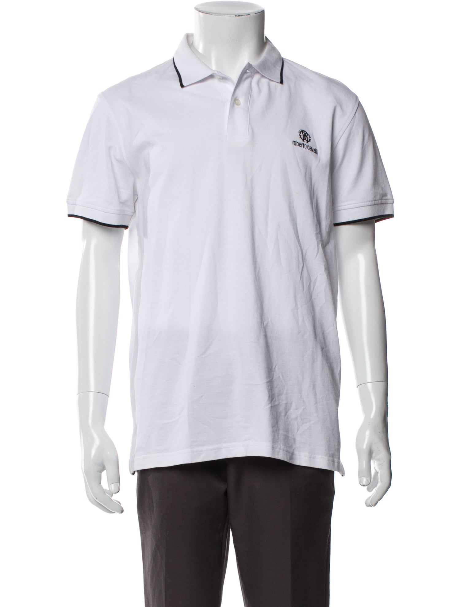 Roberto Cavalli V-Neck Short Sleeve Polo Shirt