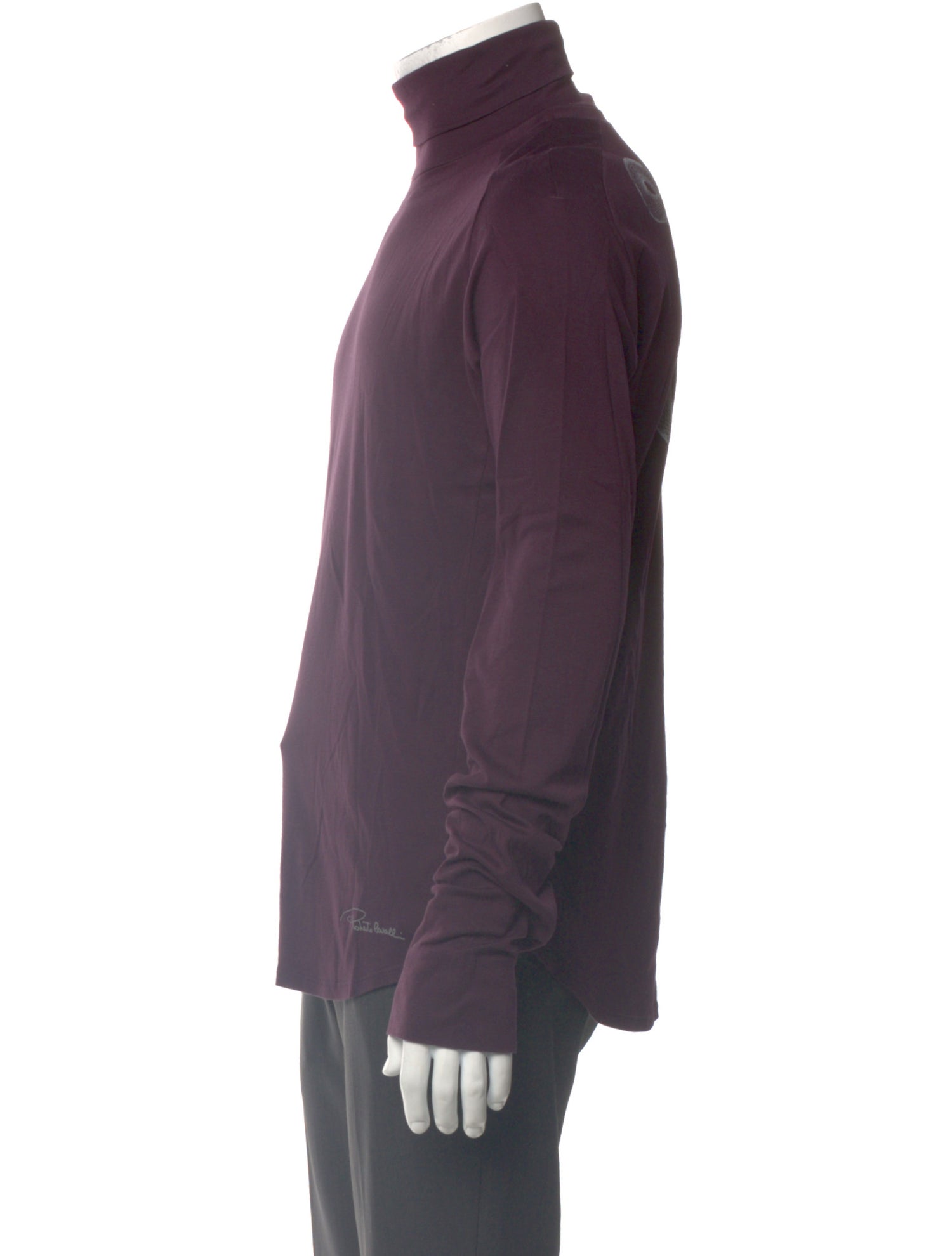 Roberto Cavalli Graphic Print Turtleneck T-Shirt