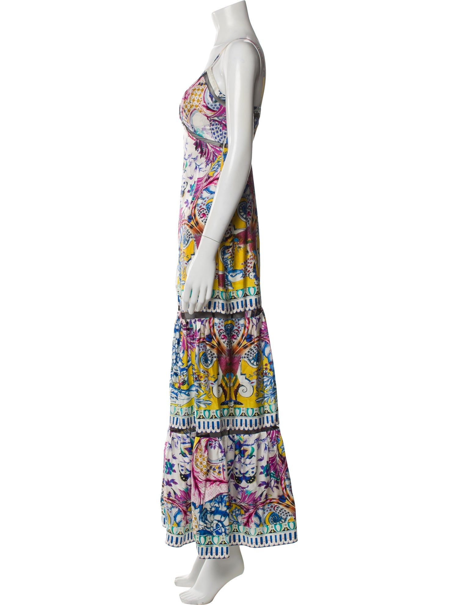 Roberto Cavalli Silk Long Dress