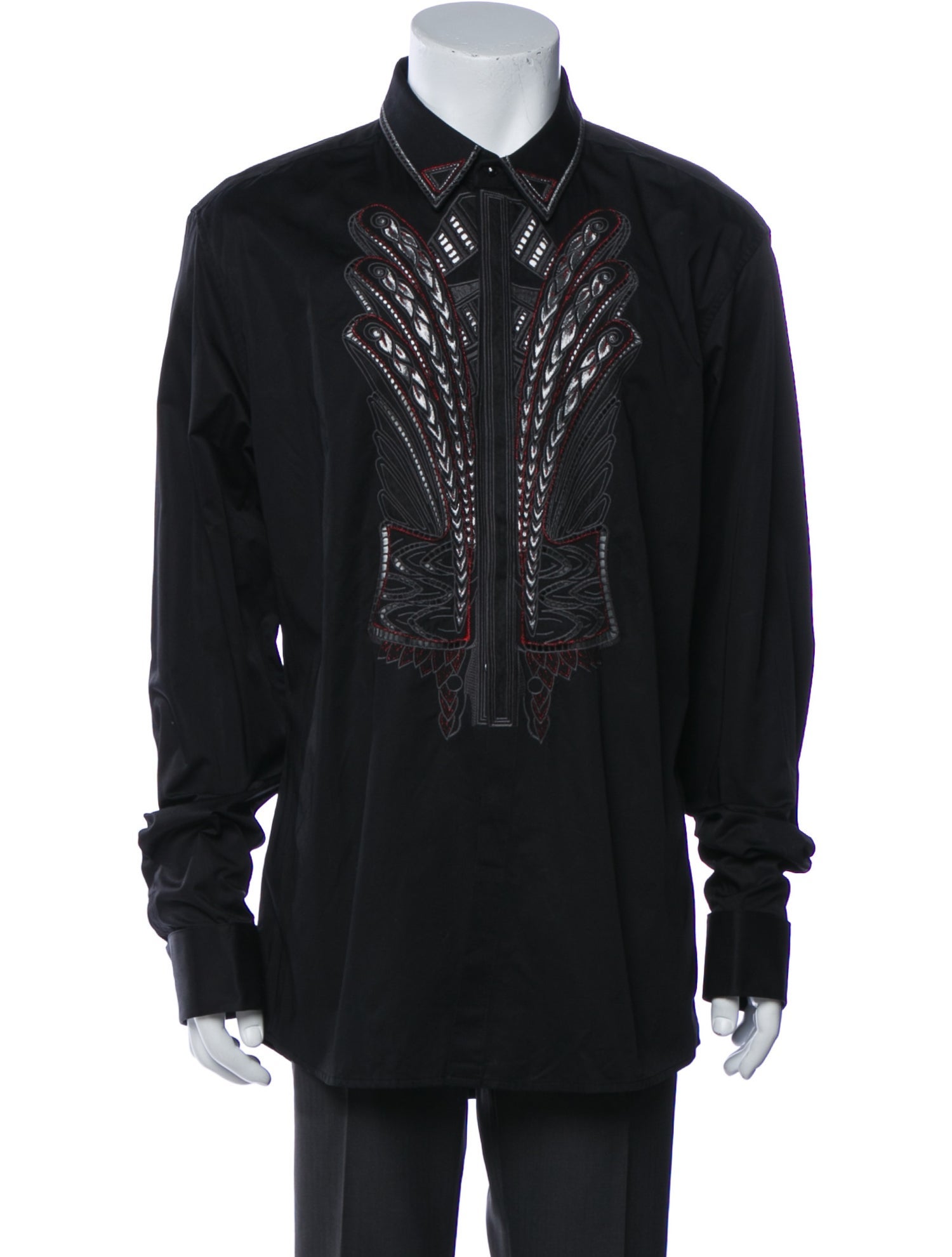 Roberto Cavalli Long Sleeve Tuxedo Shirt