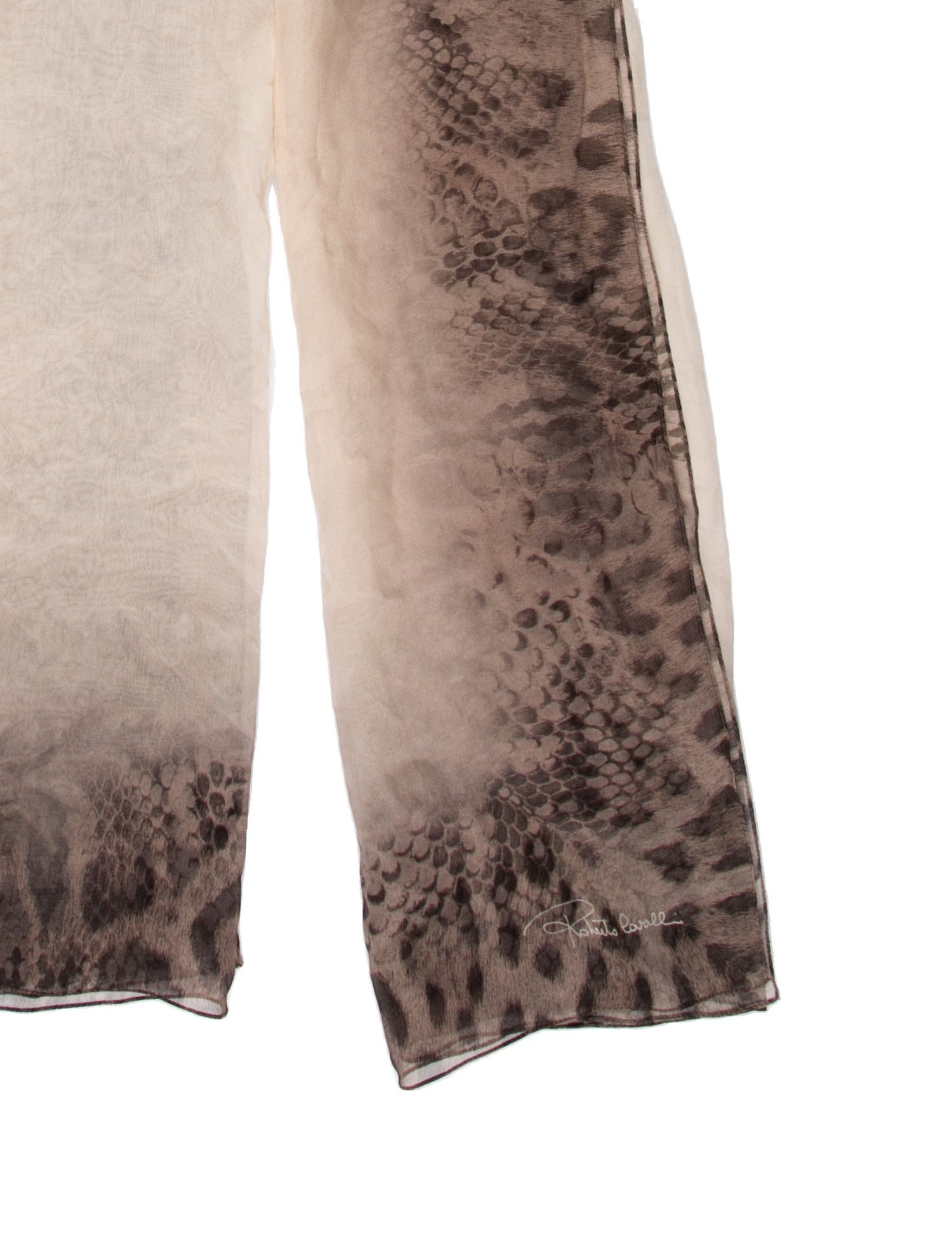 Roberto Cavalli Silk Animal Print Scarf