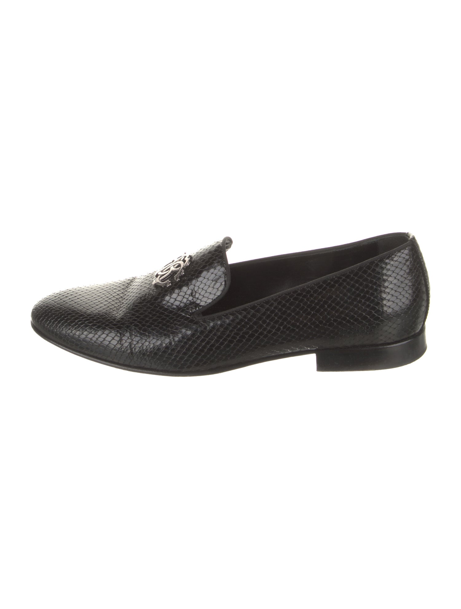Roberto Cavalli Snakeskin Dress Loafers