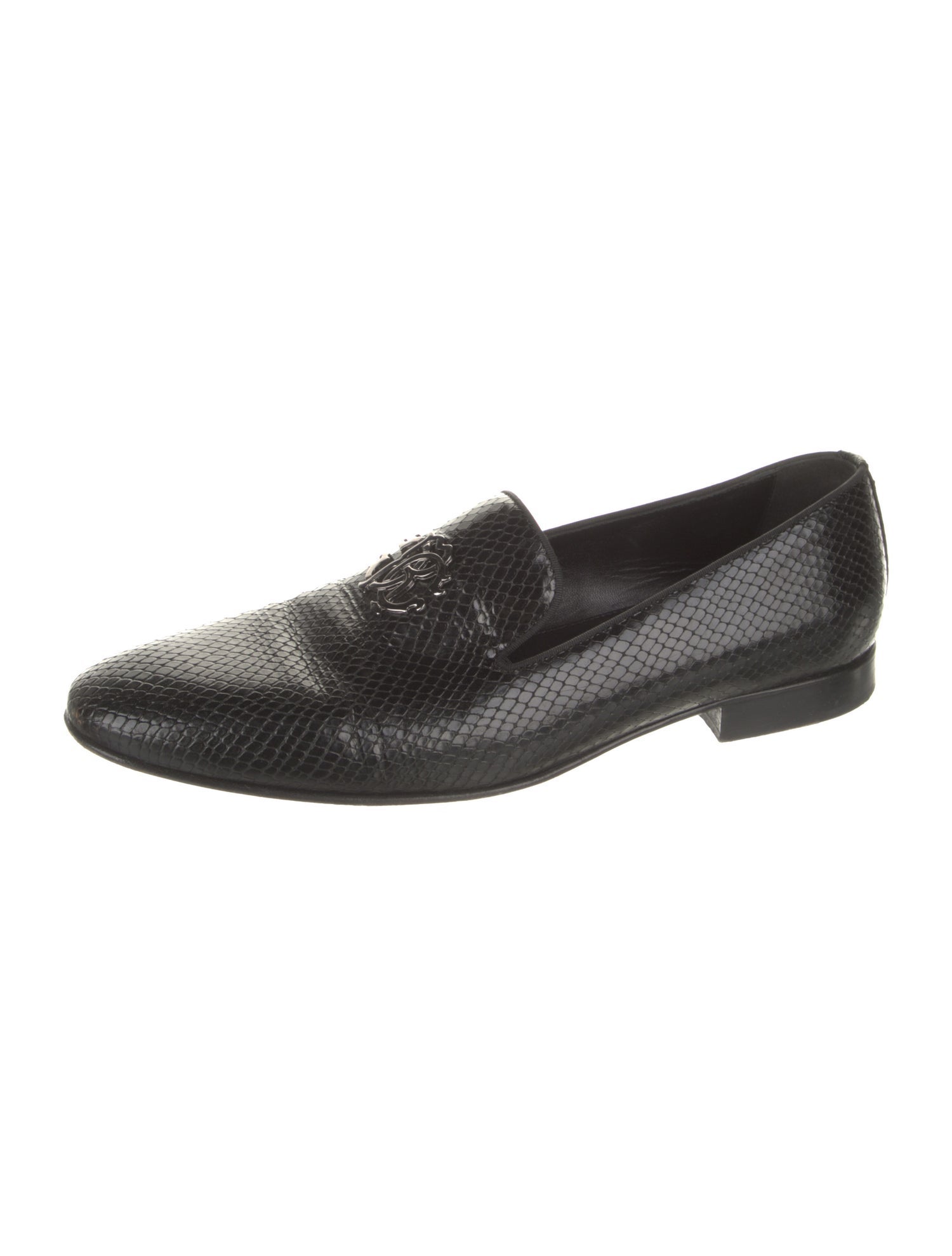 Roberto Cavalli Snakeskin Dress Loafers