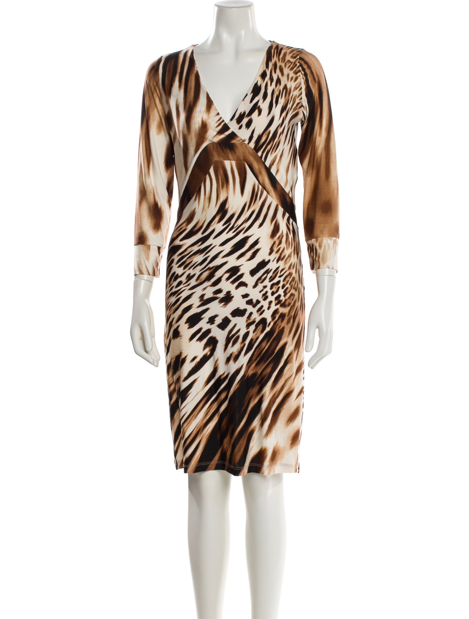 Roberto Cavalli Animal Print Knee-Length Dress