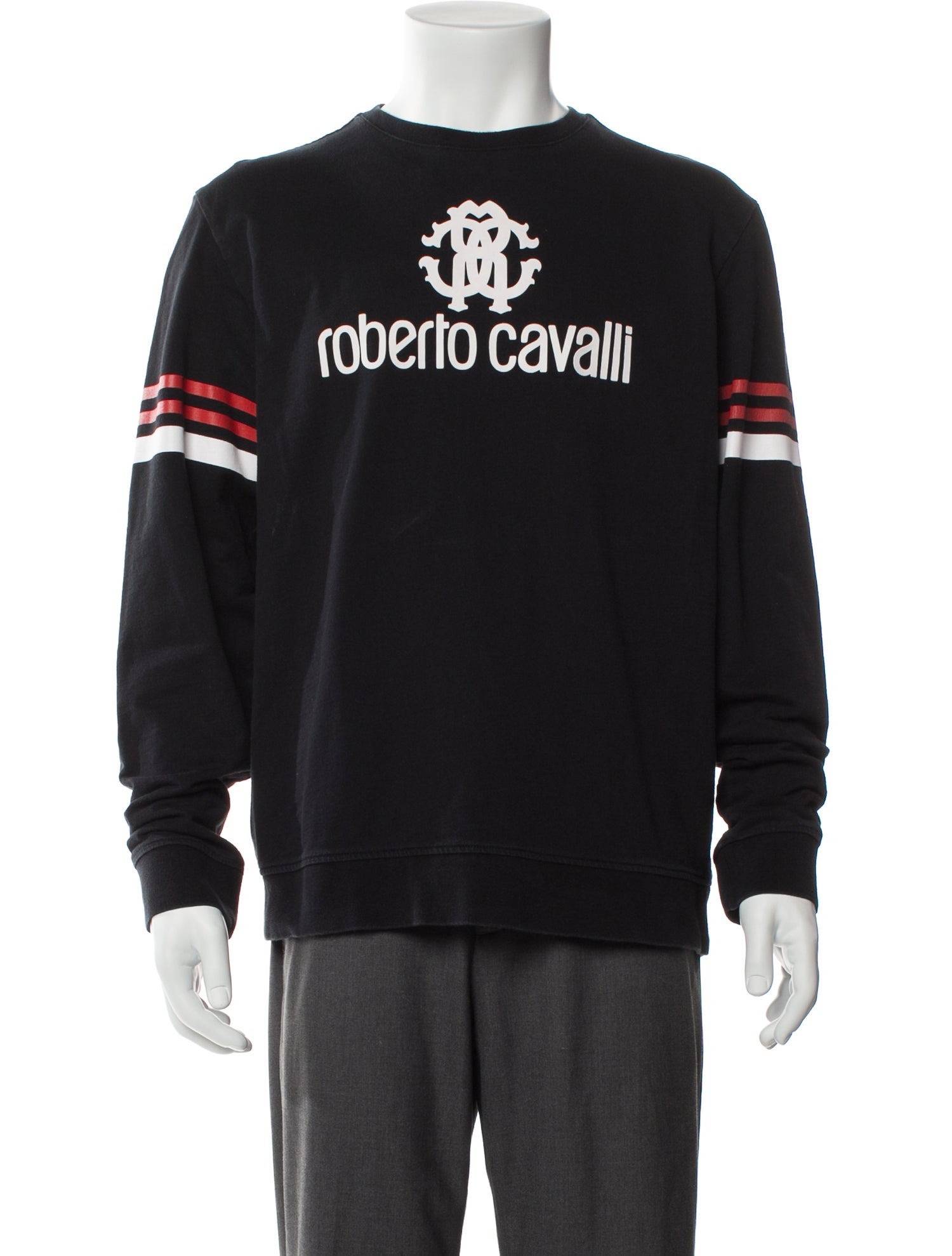 Roberto Cavalli Graphic Print Crew Neck Pullover