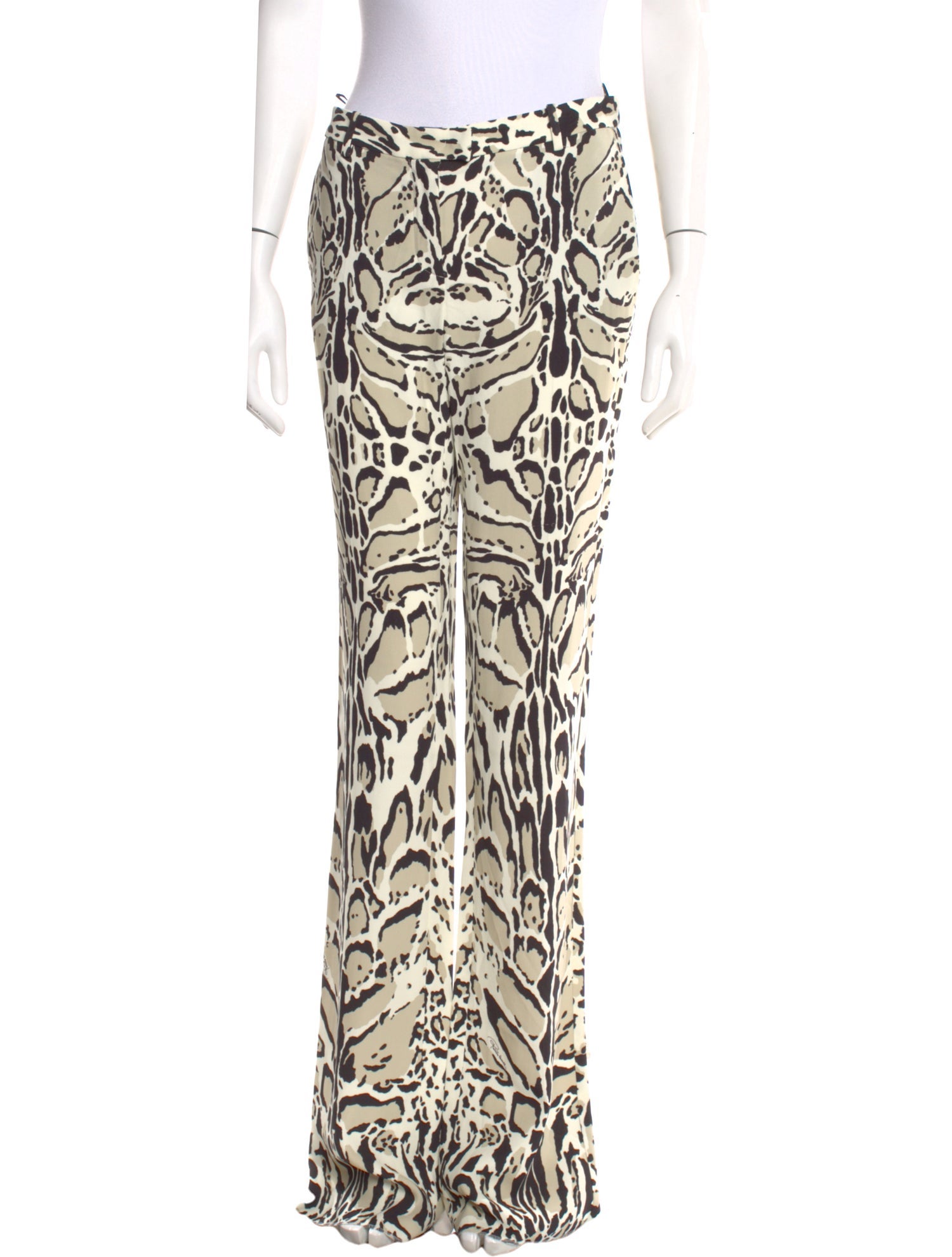 Roberto Cavalli Animal Print Wide Leg Pants