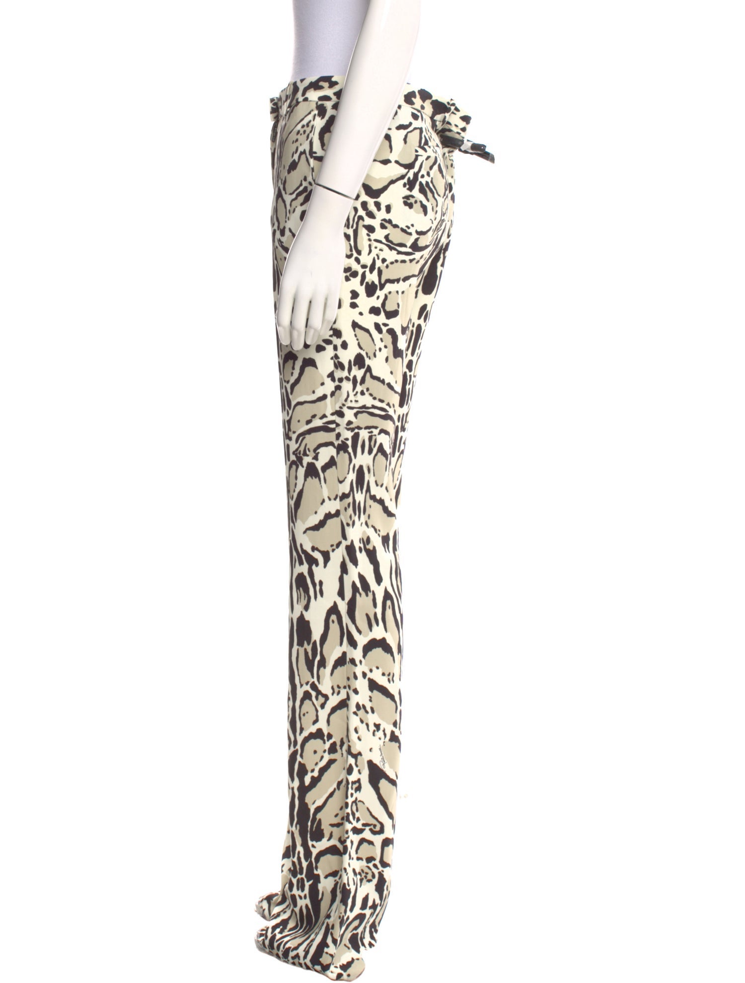 Roberto Cavalli Animal Print Wide Leg Pants
