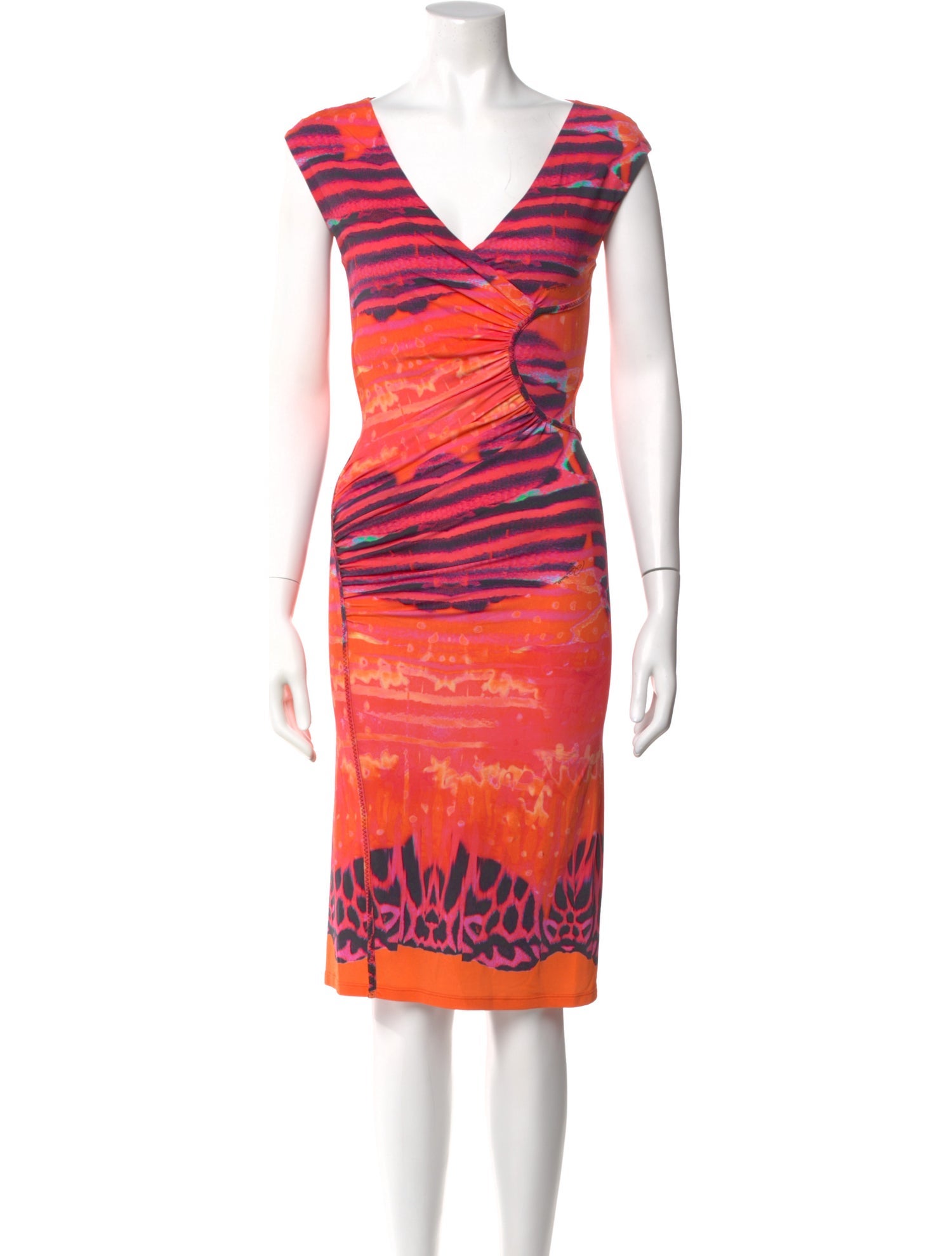 Roberto Cavalli Nylon Knee-Length Dress