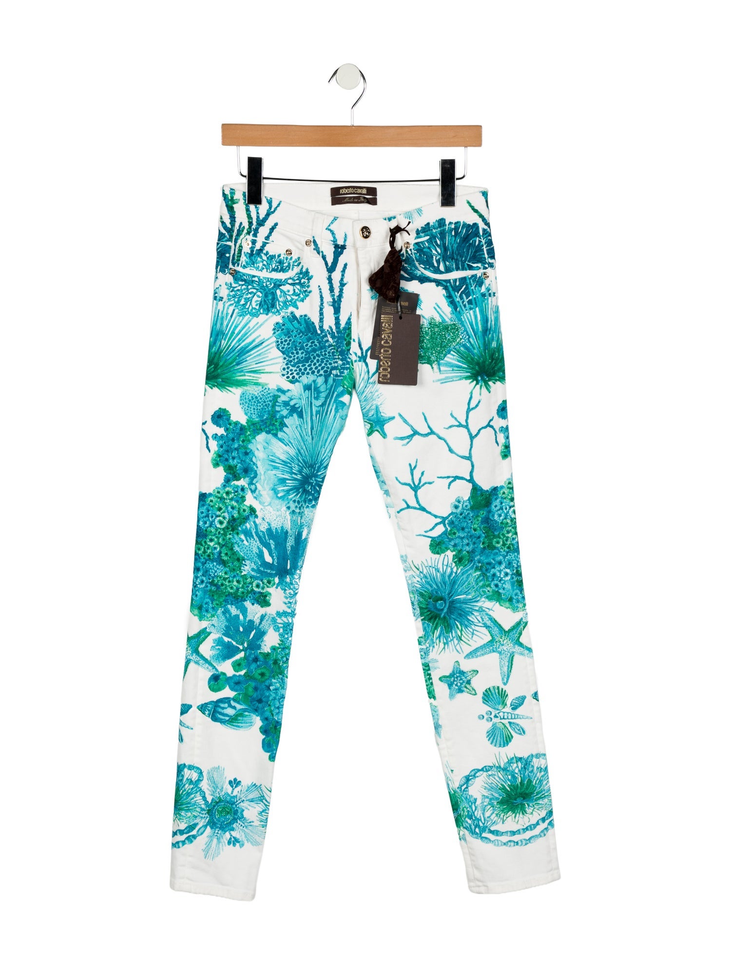 Roberto Cavalli Mid-Rise Skinny Leg Jeans w/ Tags