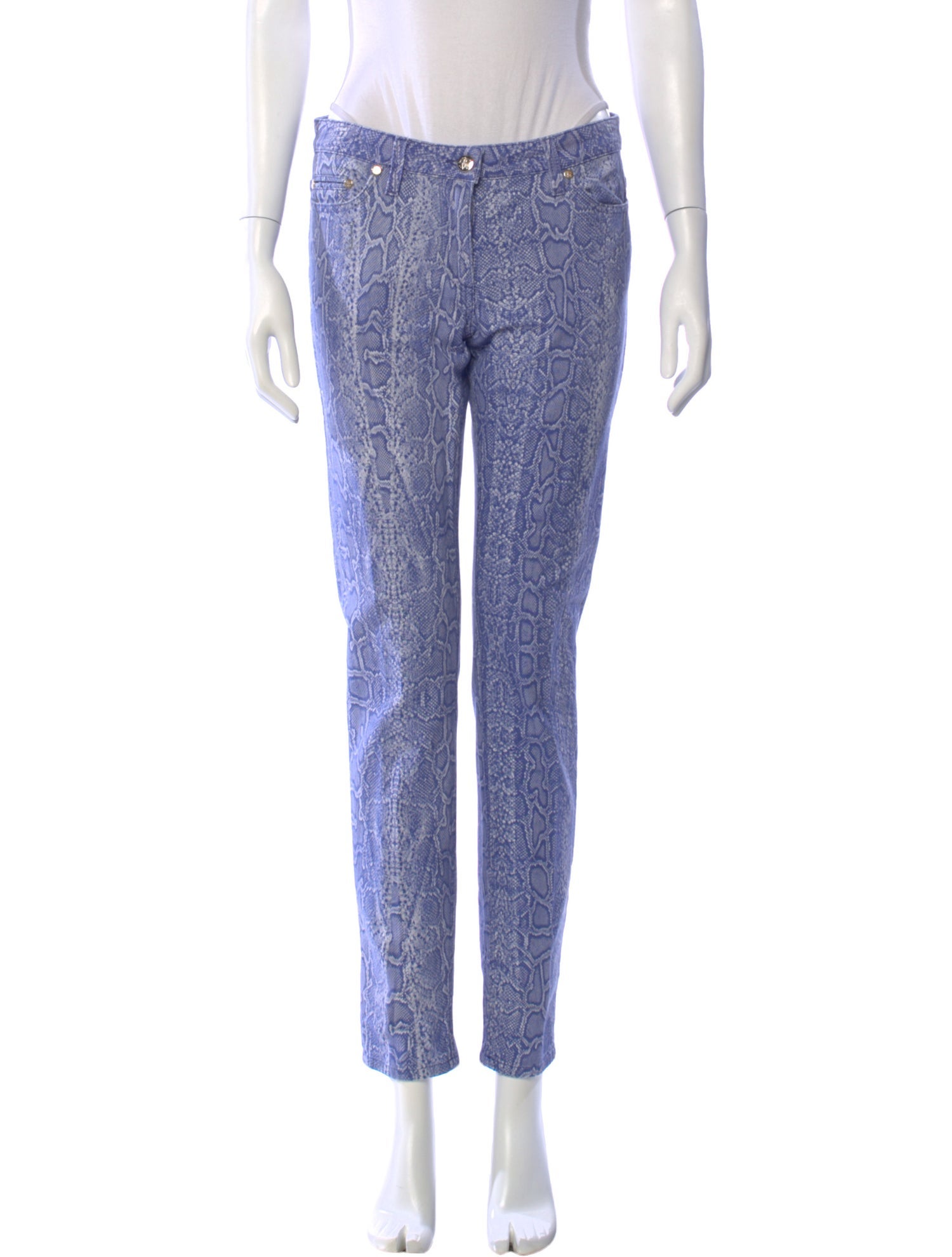 Roberto Cavalli Animal Print Skinny Leg Pants