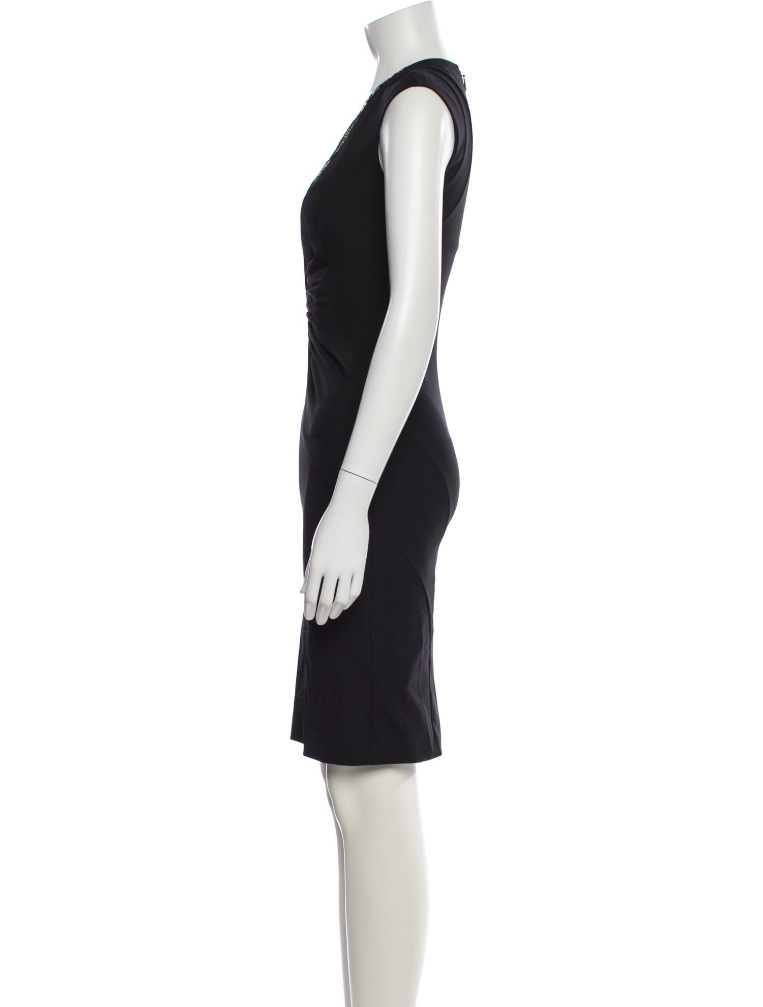 Roberto Cavalli V-Neck Knee-Length Dress