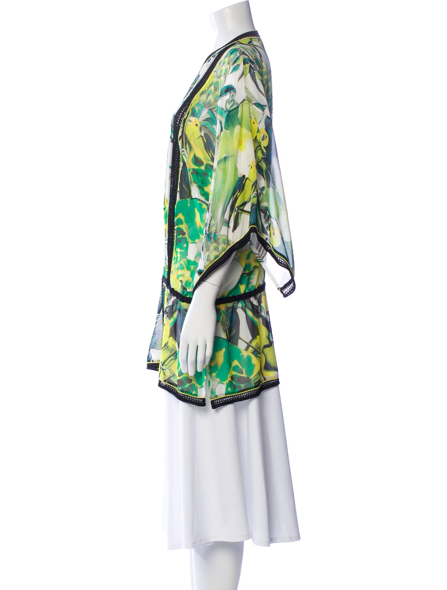 Roberto Cavalli Silk Floral Print Tunic