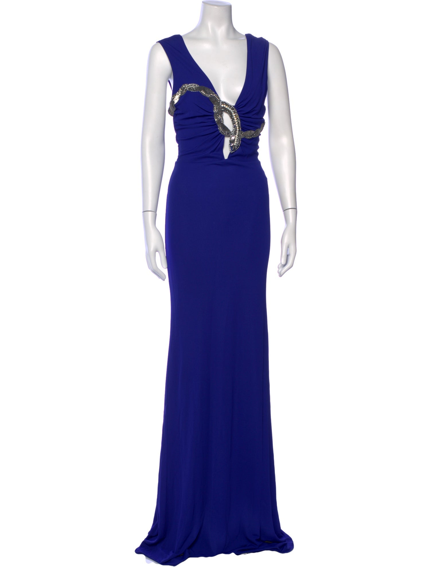 Roberto Cavalli V-Neck Long Dress