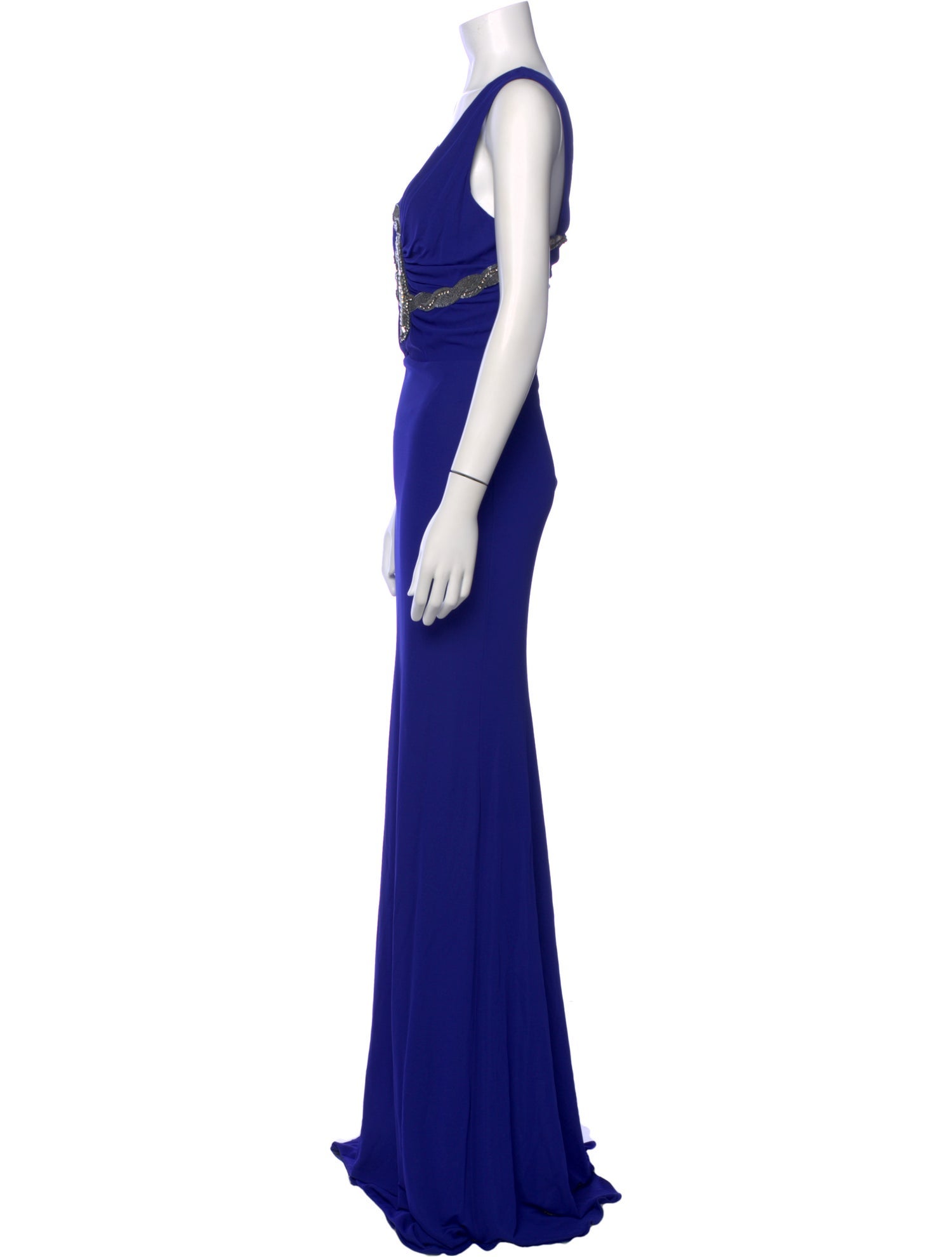 Roberto Cavalli V-Neck Long Dress