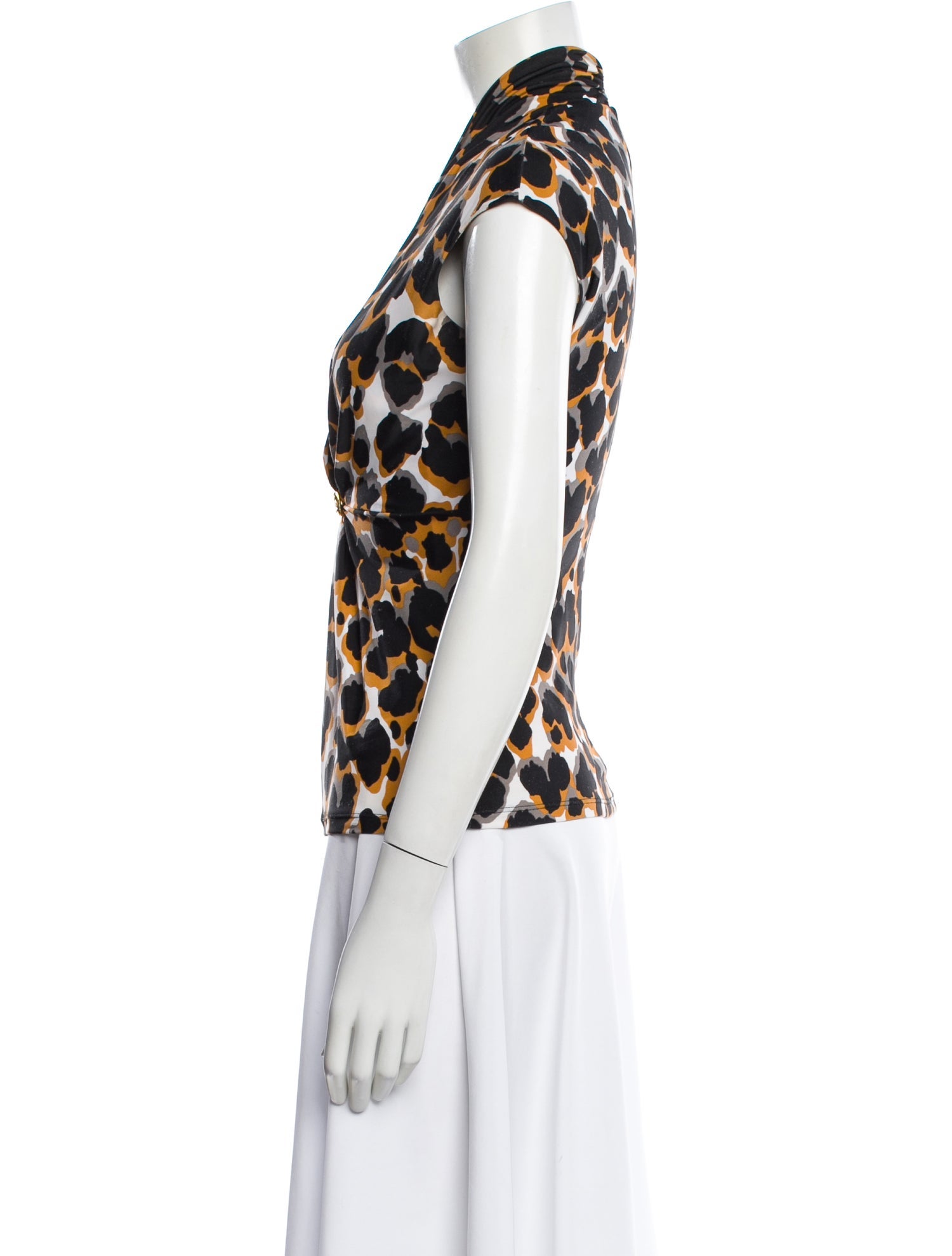 Roberto Cavalli Nylon Animal Print Top