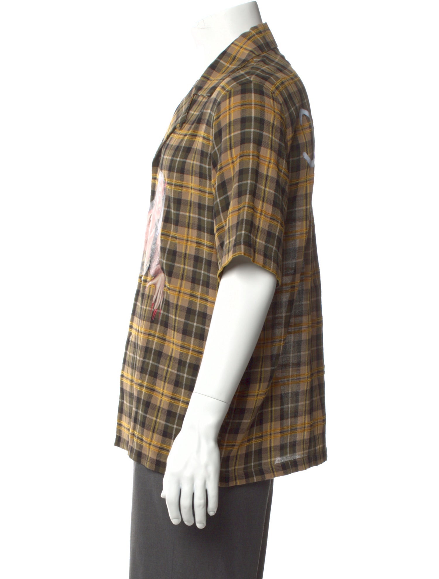 Roberto Cavalli Plaid Print Short Sleeve Shirt