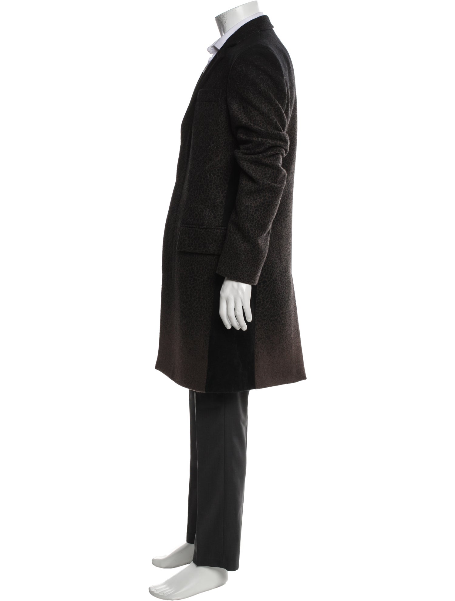 Roberto Cavalli Angora Polka Dot Print Overcoat