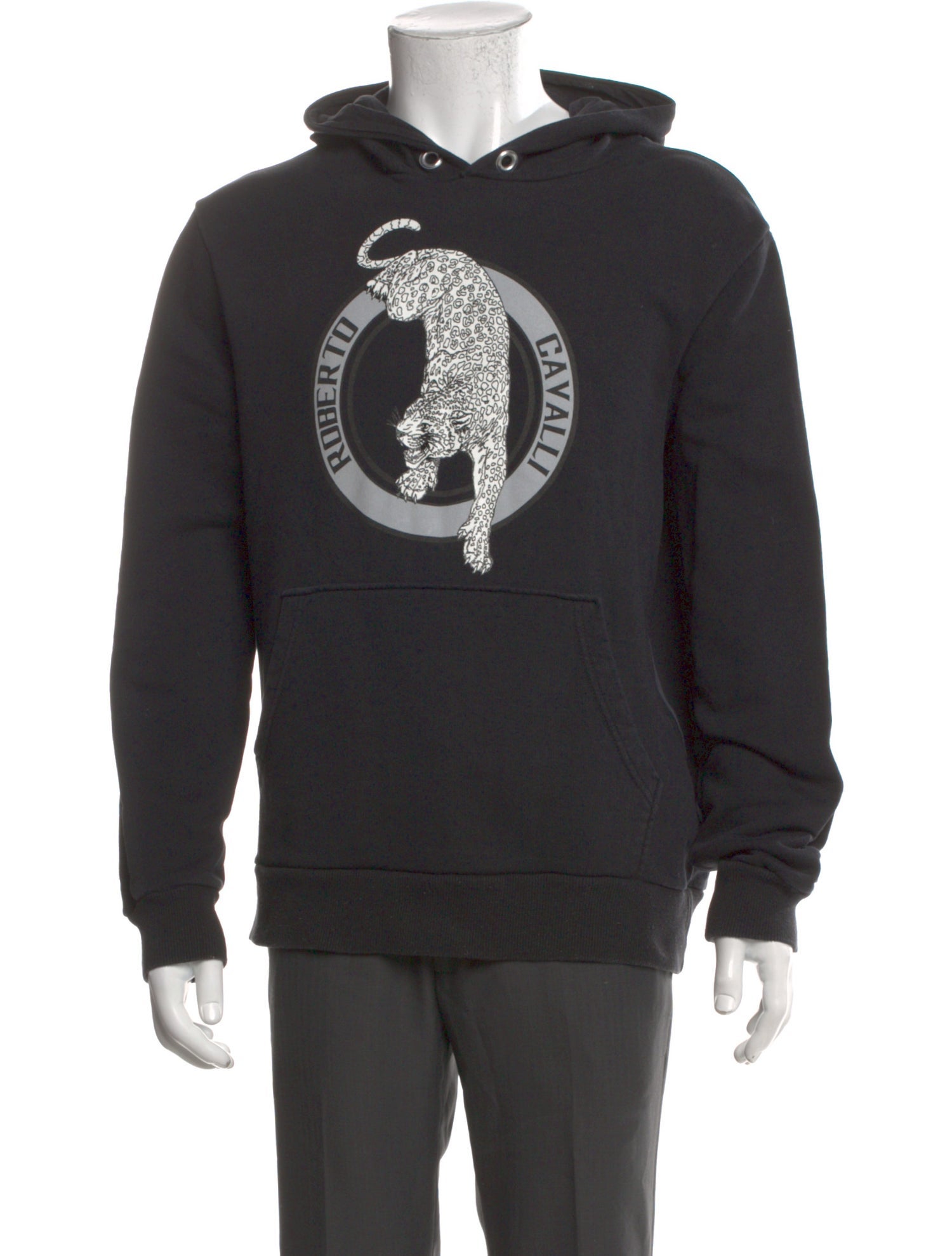 Roberto Cavalli Graphic Print Crew Neck Hoodie