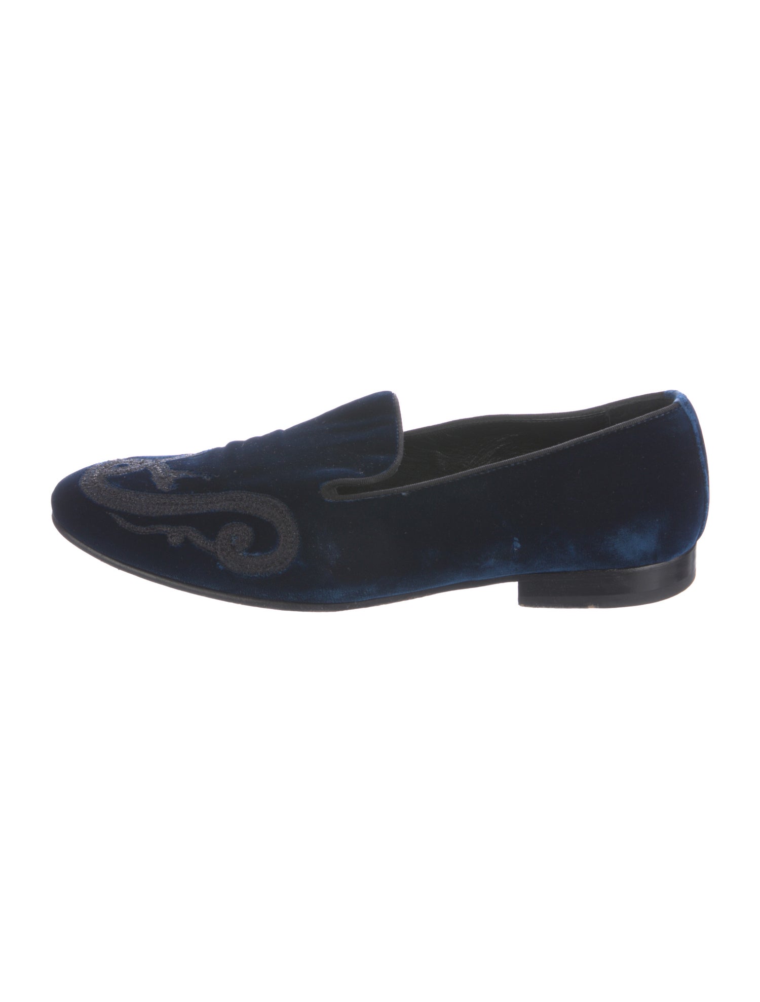 Roberto Cavalli Velvet Patterned Loafers