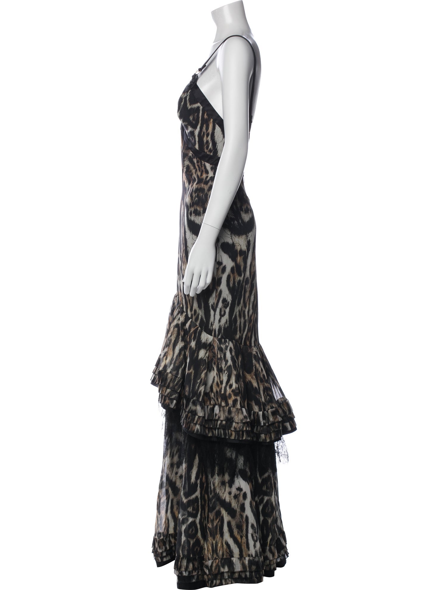 Roberto Cavalli Silk Long Dress