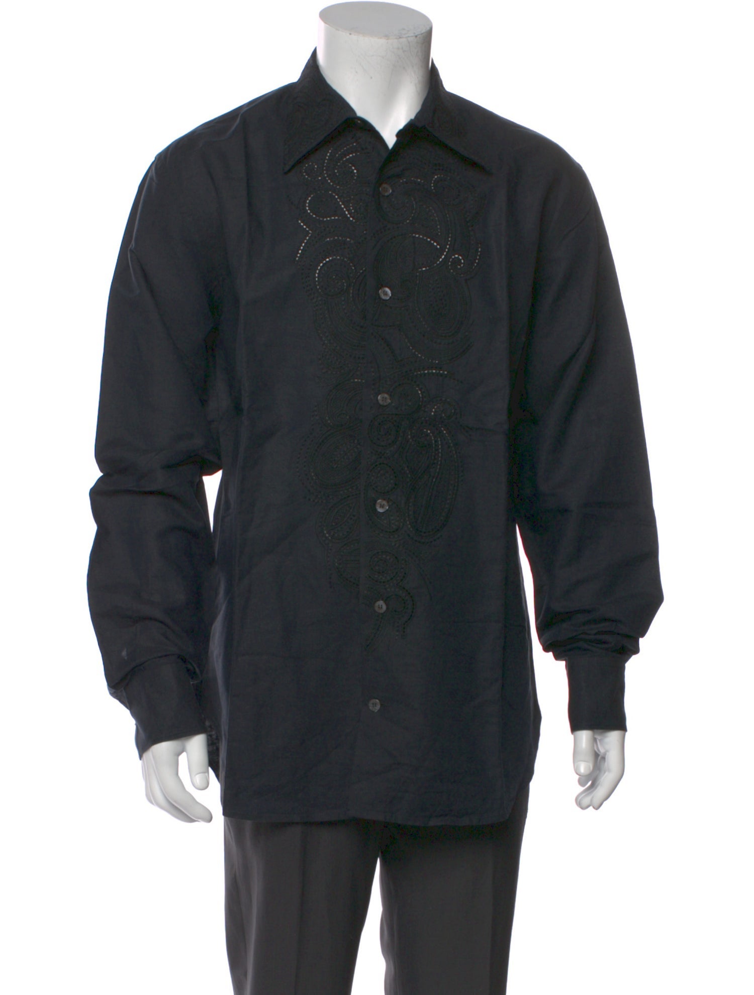 Roberto Cavalli Linen Long Sleeve Shirt