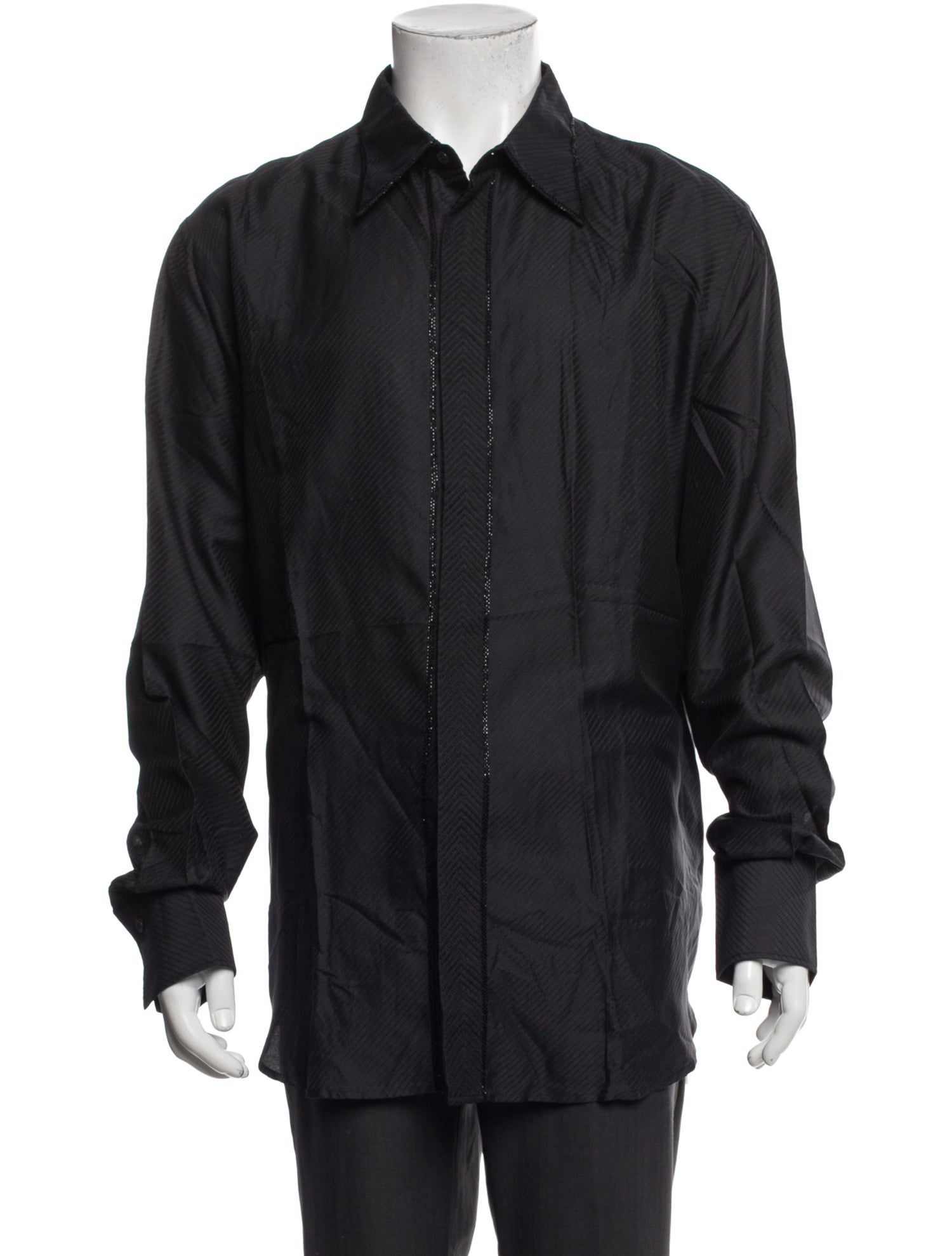 Roberto Cavalli Long Sleeve Tuxedo Shirt