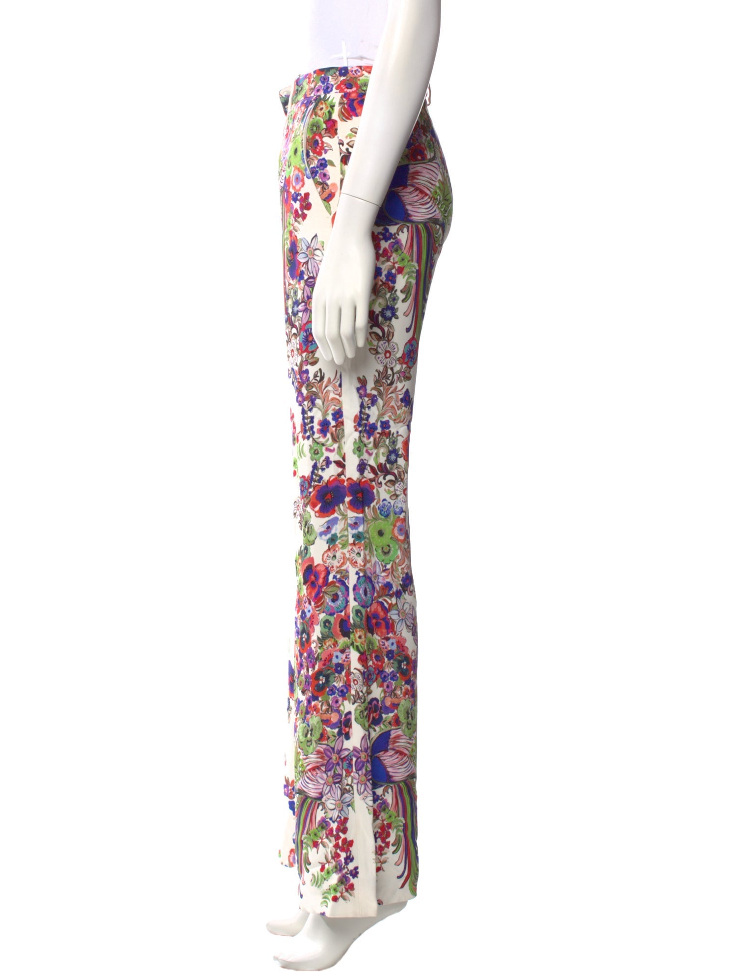 Roberto Cavalli Floral Print Wide Leg Pants