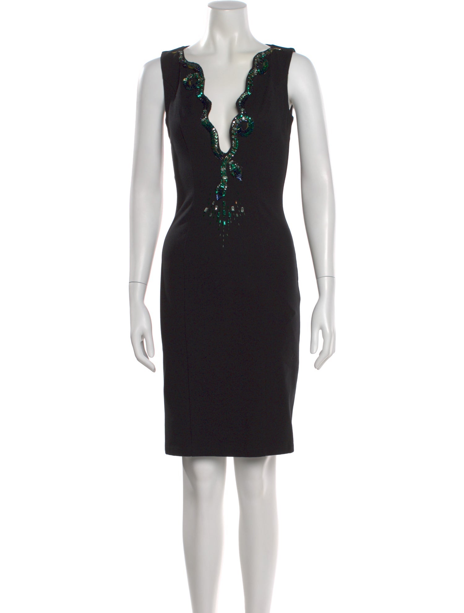 Roberto Cavalli V-Neck Knee-Length Dress