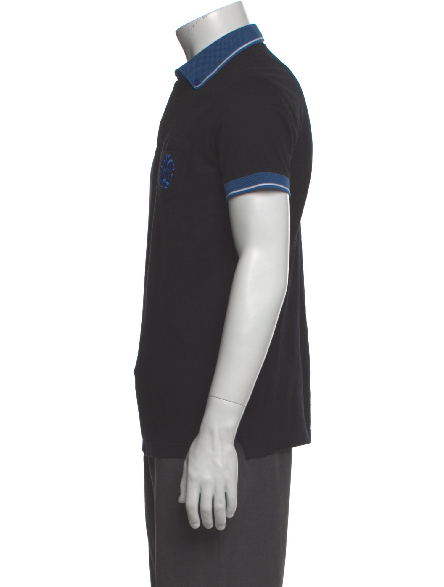 Roberto Cavalli Graphic Print Crew Neck Polo Shirt