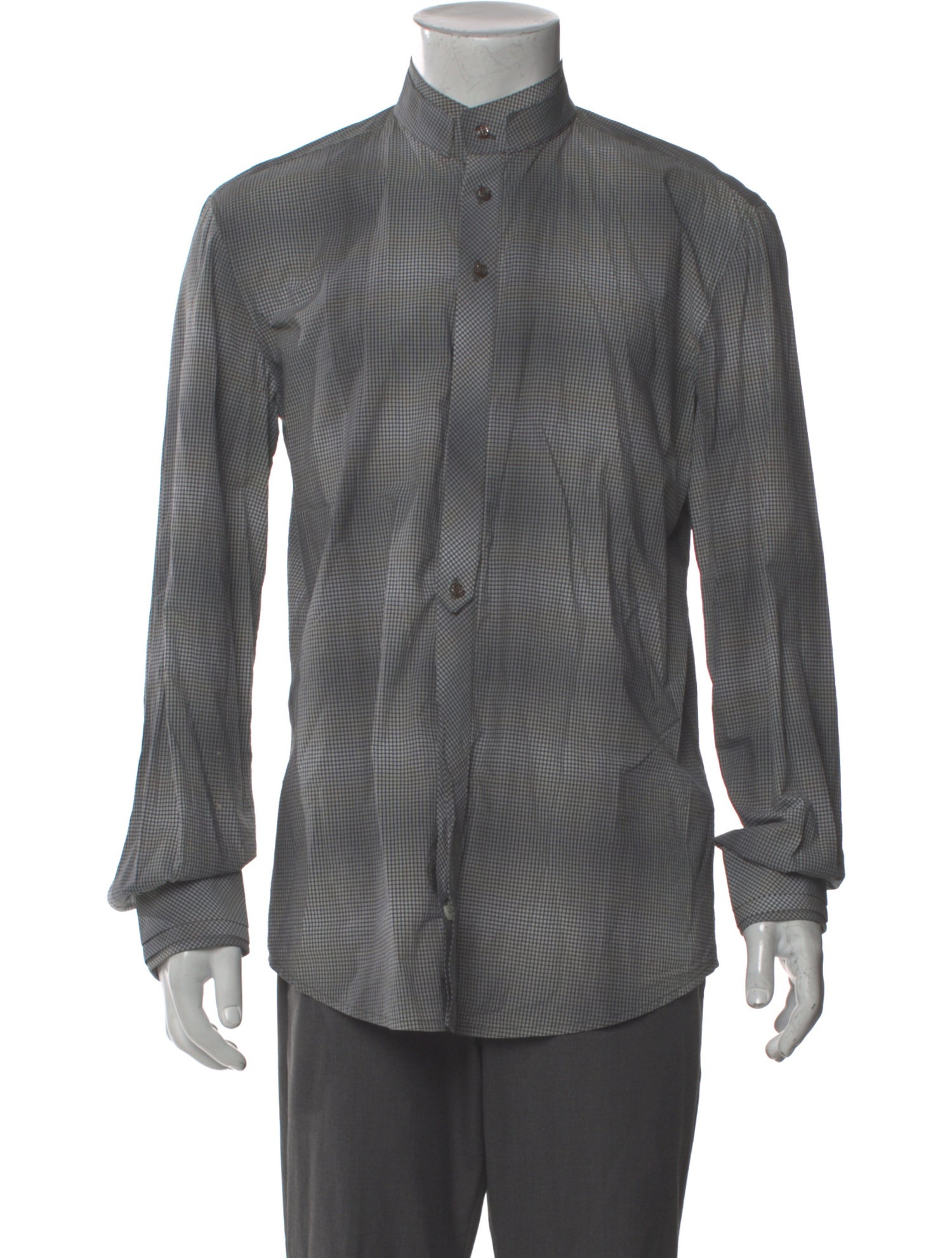 Roberto Cavalli Plaid Print Long Sleeve Shirt