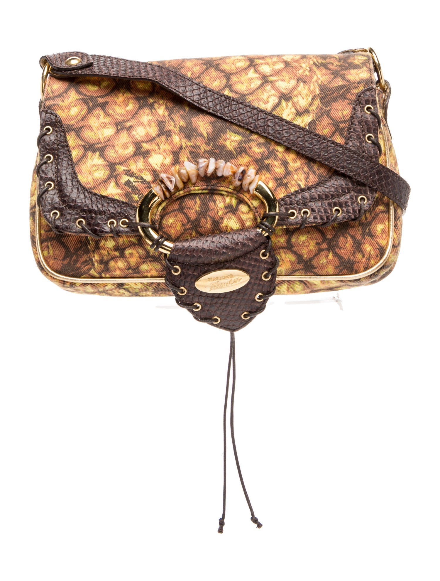 Roberto Cavalli Leather Shoulder Bag