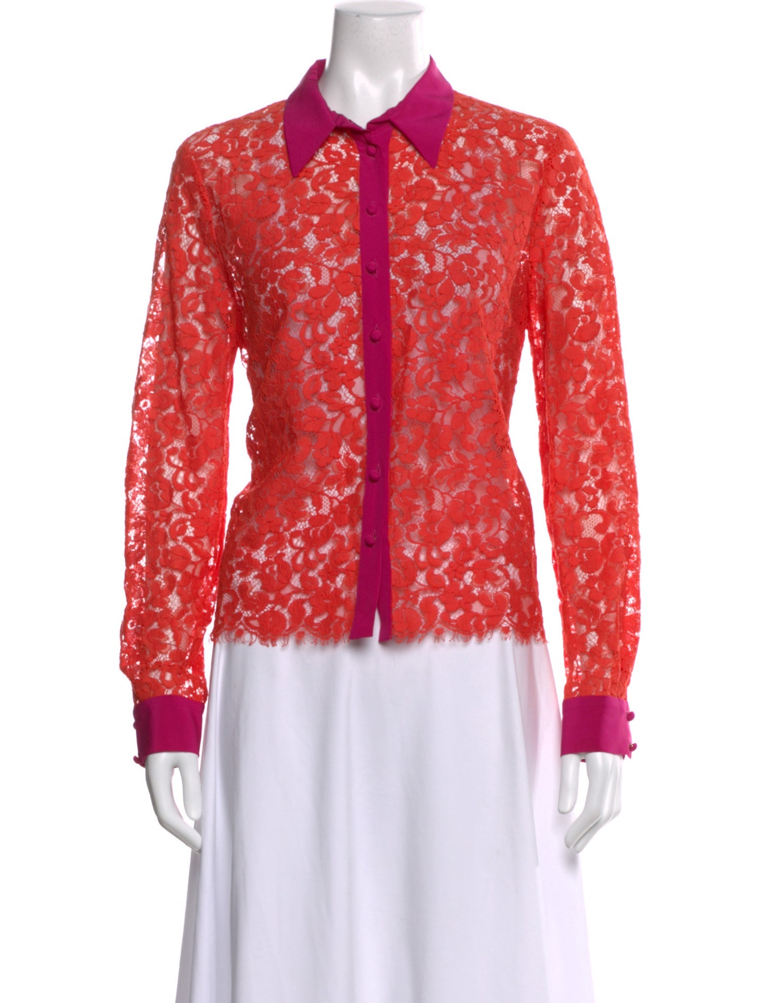 Roberto Cavalli Lace Lace Pattern Blouse