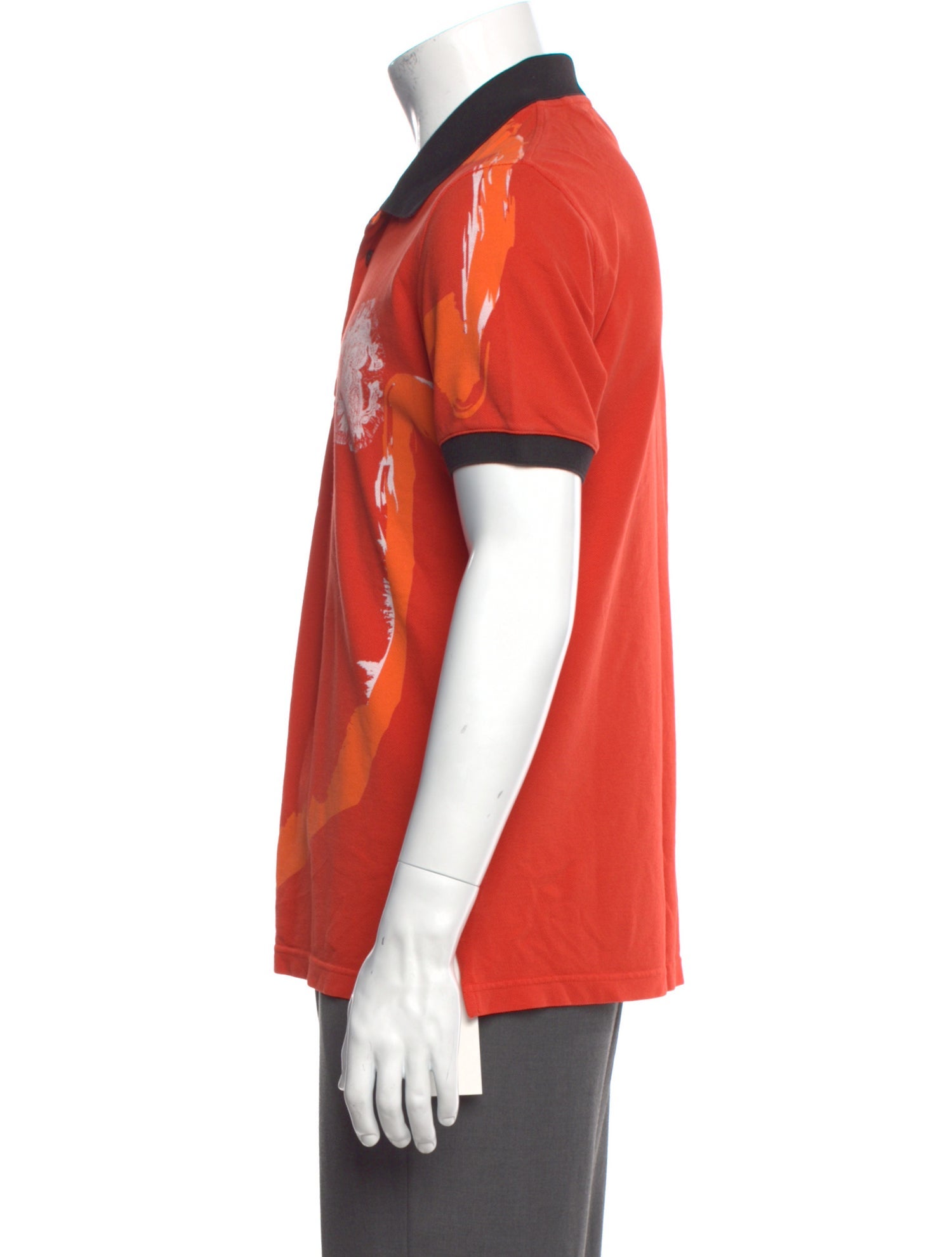 Roberto Cavalli Graphic Print Crew Neck Polo Shirt