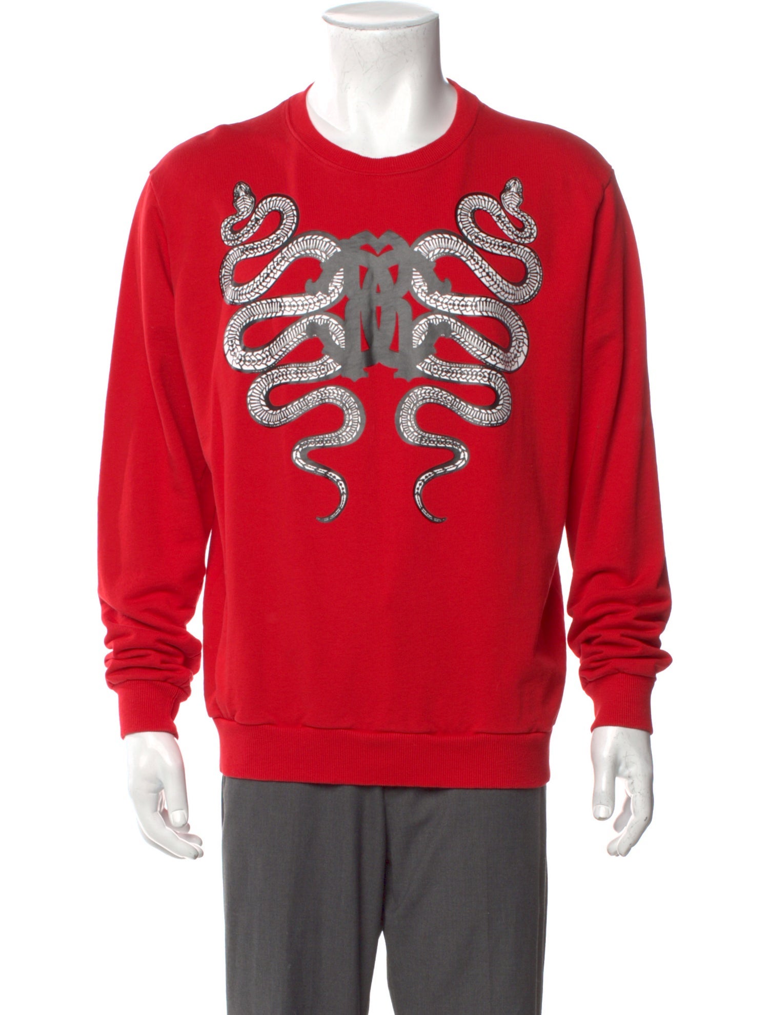 Roberto Cavalli Graphic Print Crew Neck Sweatshirt
