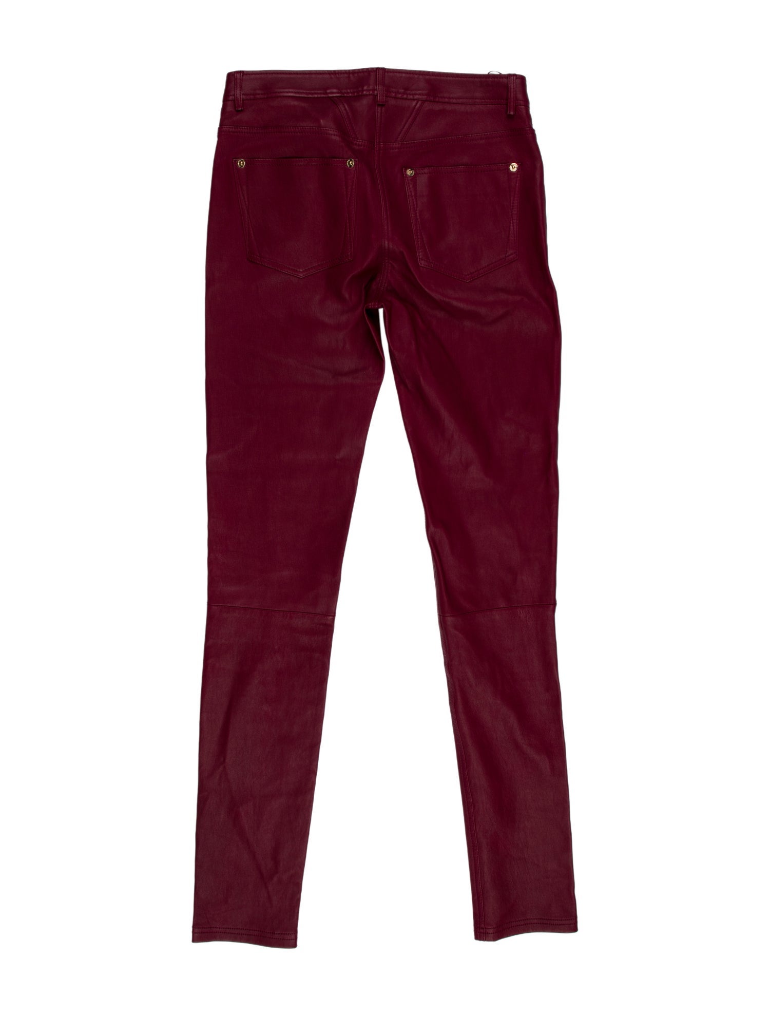 Roberto Cavalli Leather Skinny Leg Pants