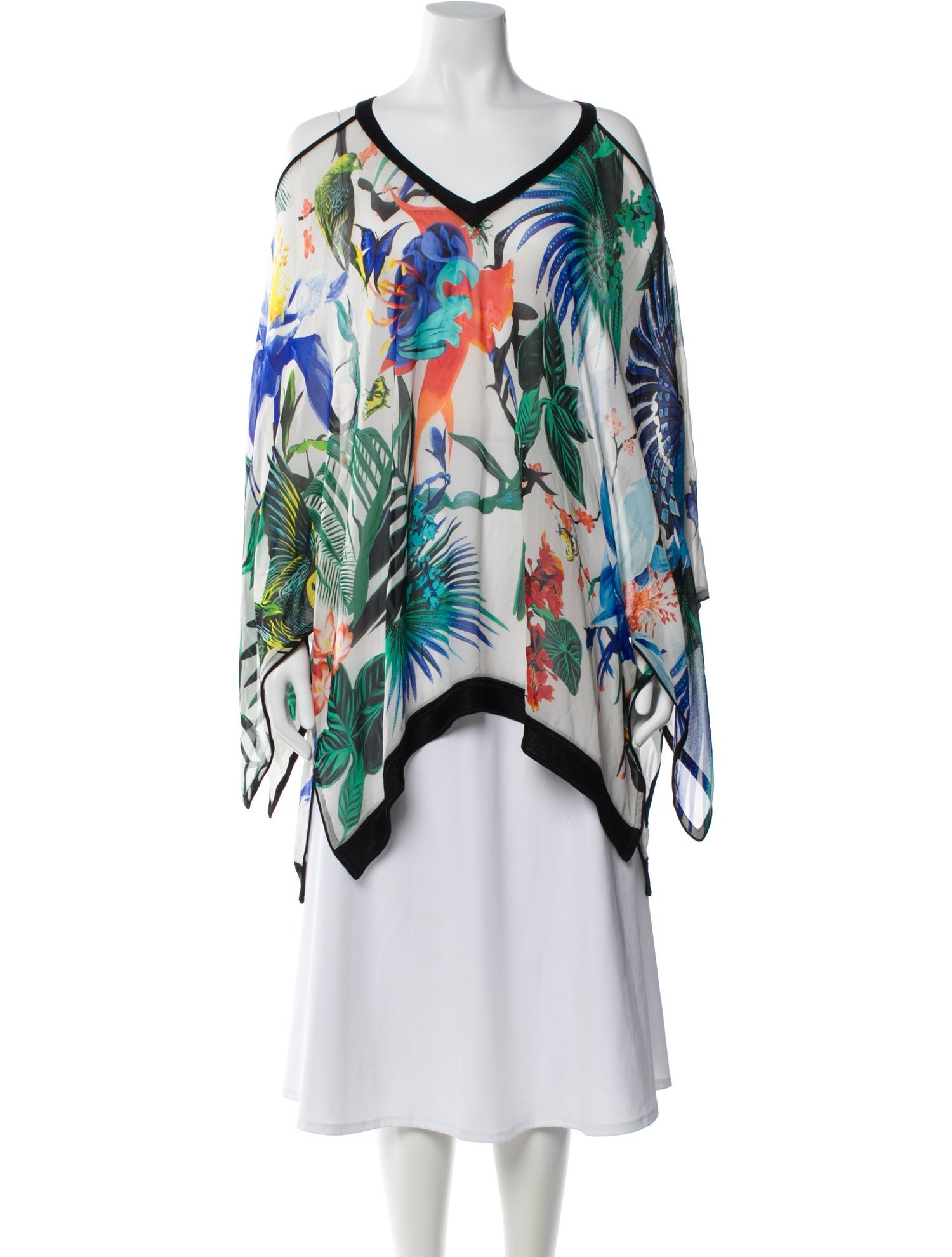 Roberto Cavalli Silk Floral Print Blouse