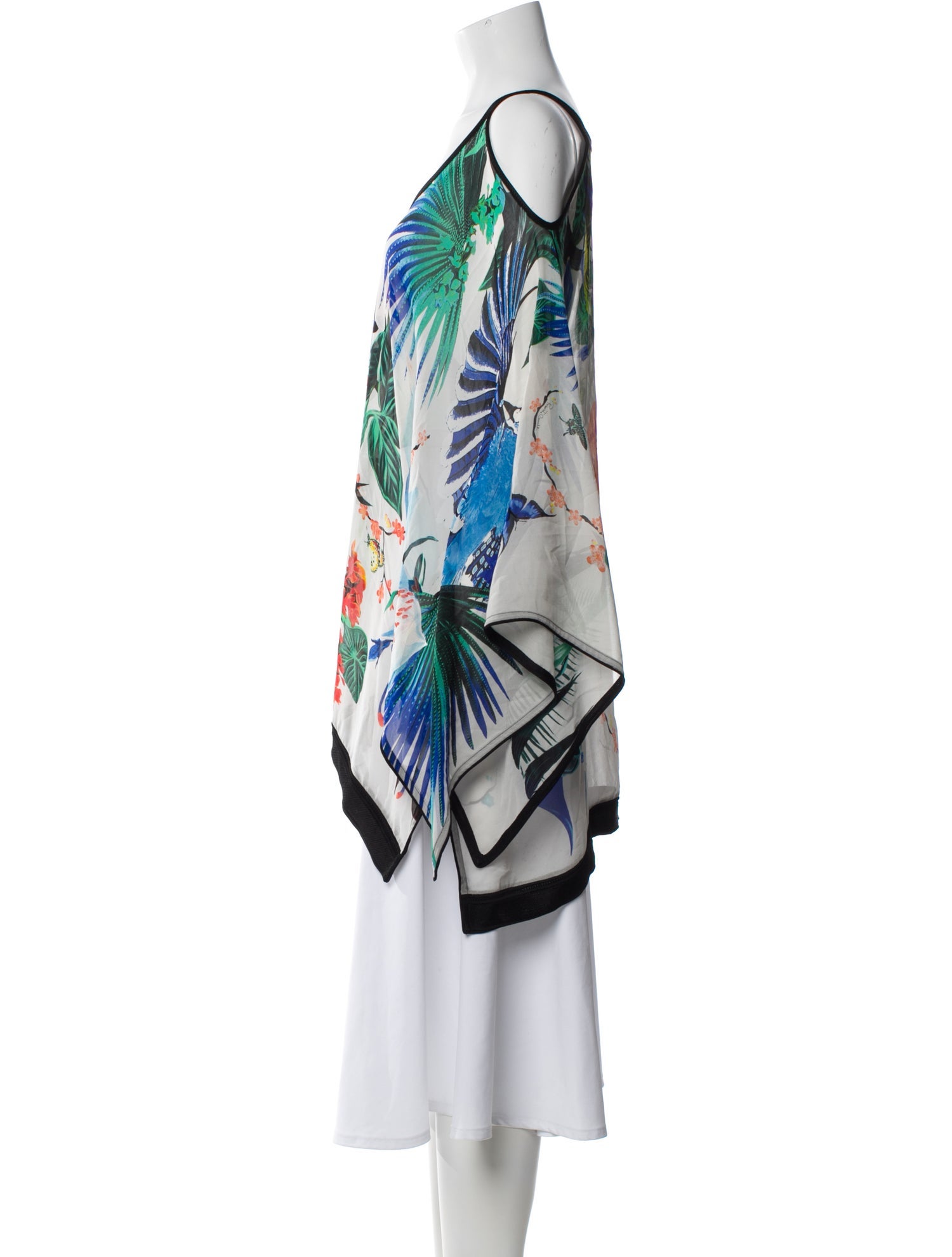 Roberto Cavalli Silk Floral Print Blouse