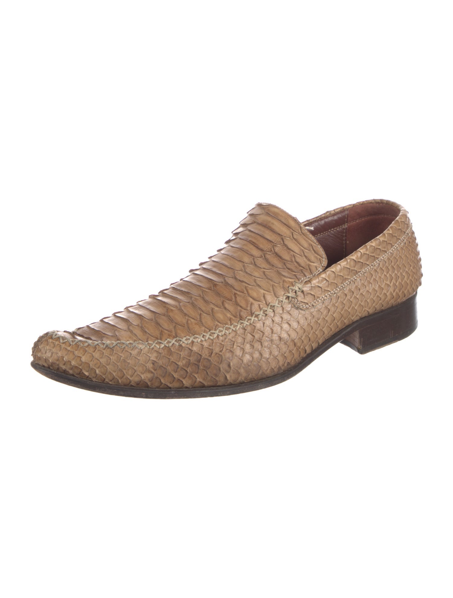 Roberto Cavalli Python Animal Print Monk Straps