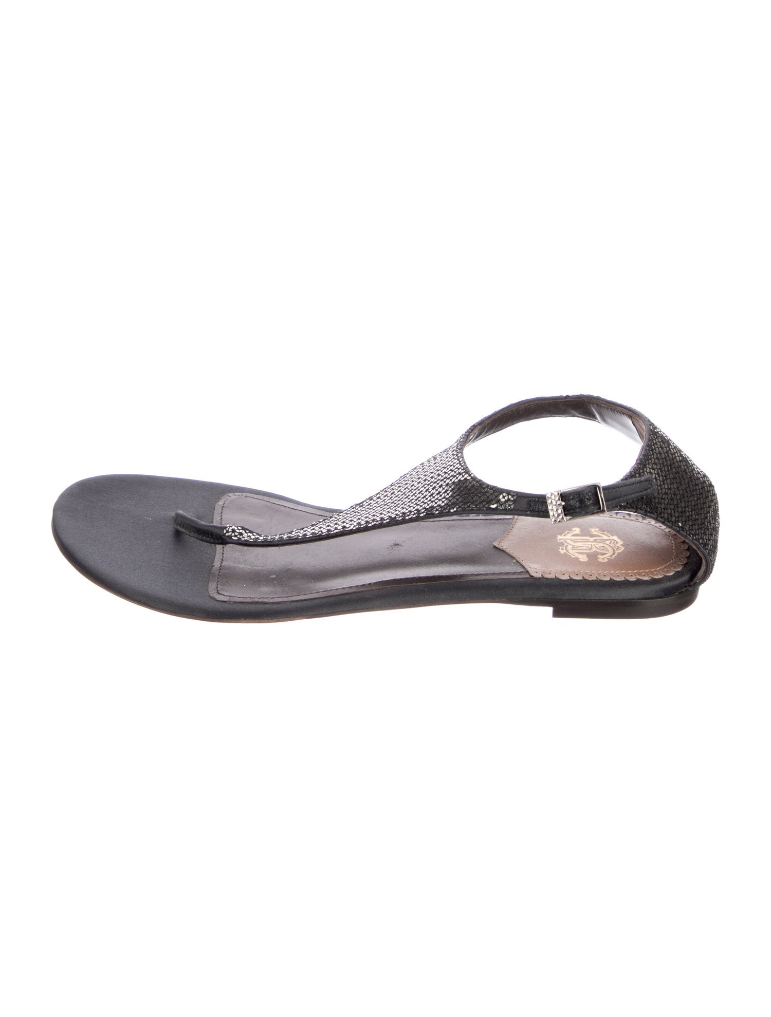 Roberto Cavalli Sequins Sequin Embellishments T-Strap Sandals