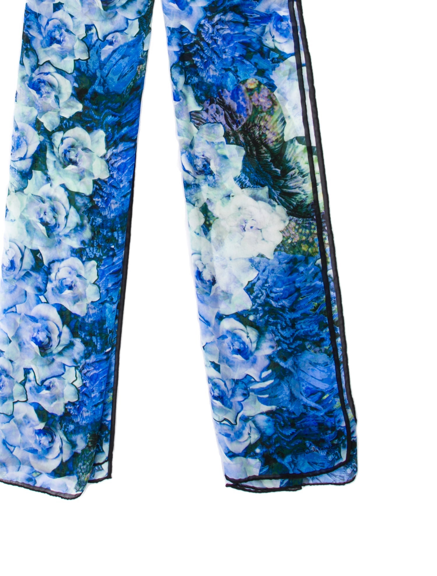 Roberto Cavalli Silk Floral Print Scarf