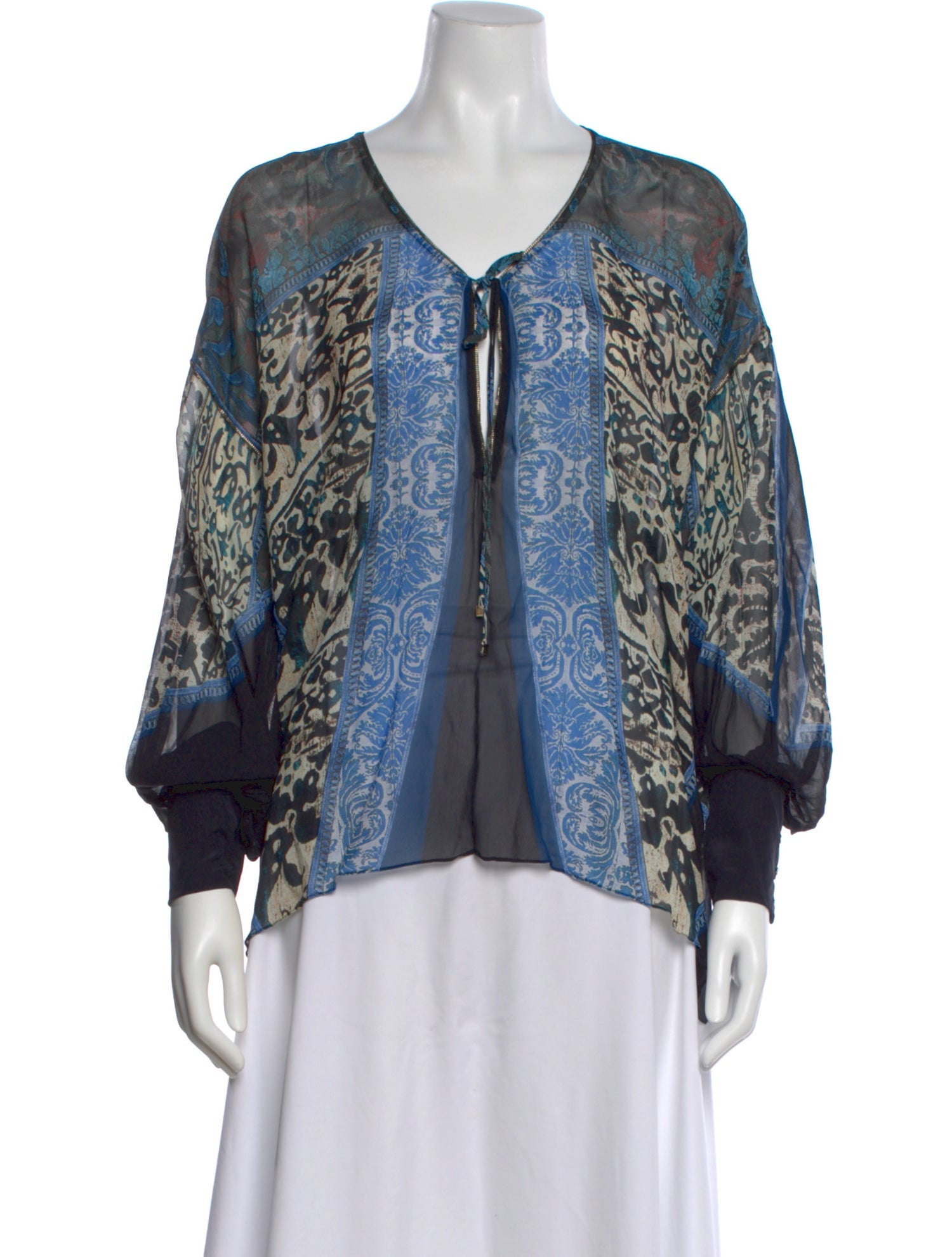 Roberto Cavalli Silk Printed Blouse