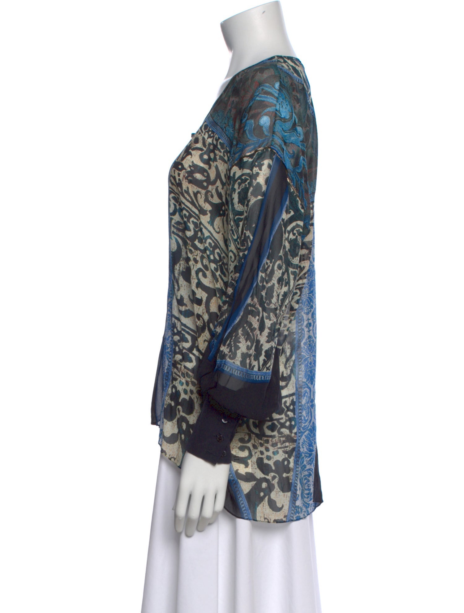 Roberto Cavalli Silk Printed Blouse