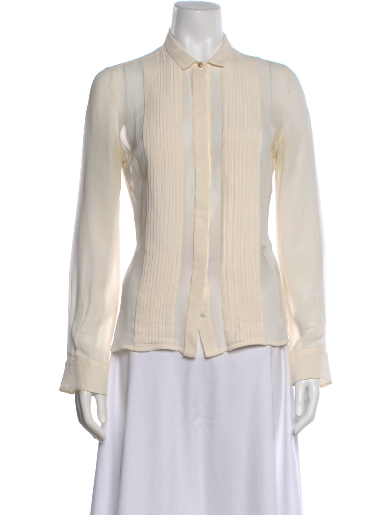 Roberto Cavalli Silk Long Sleeve Blouse