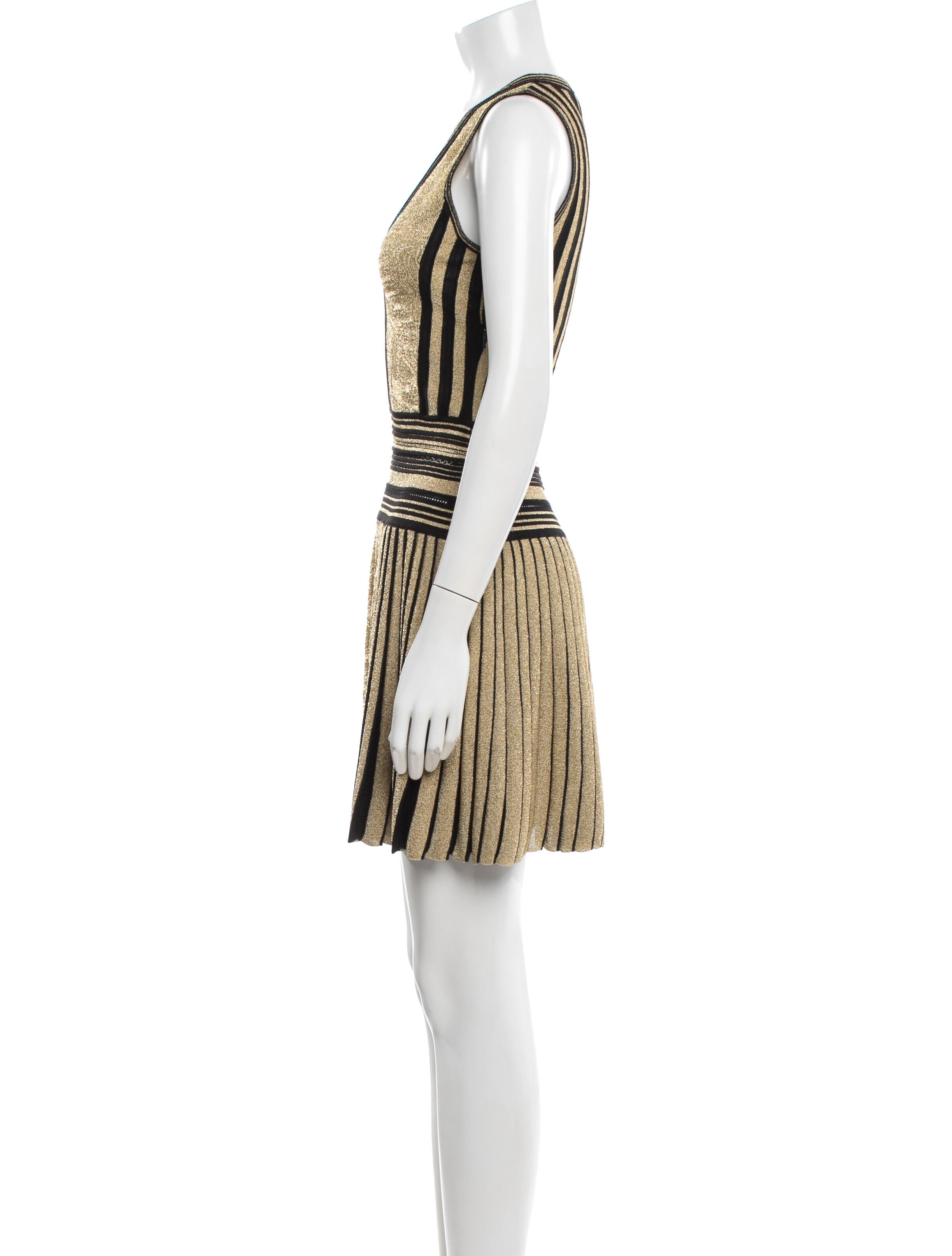 Roberto Cavalli Striped Mini Dress