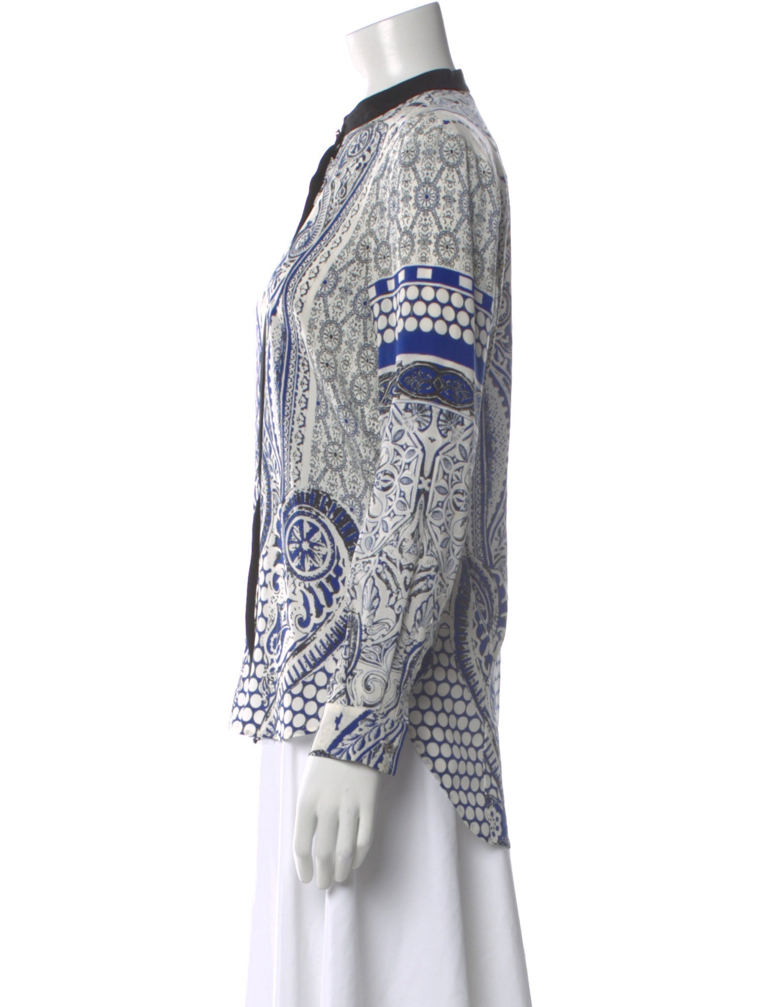 Roberto Cavalli Silk Patterned Blouse
