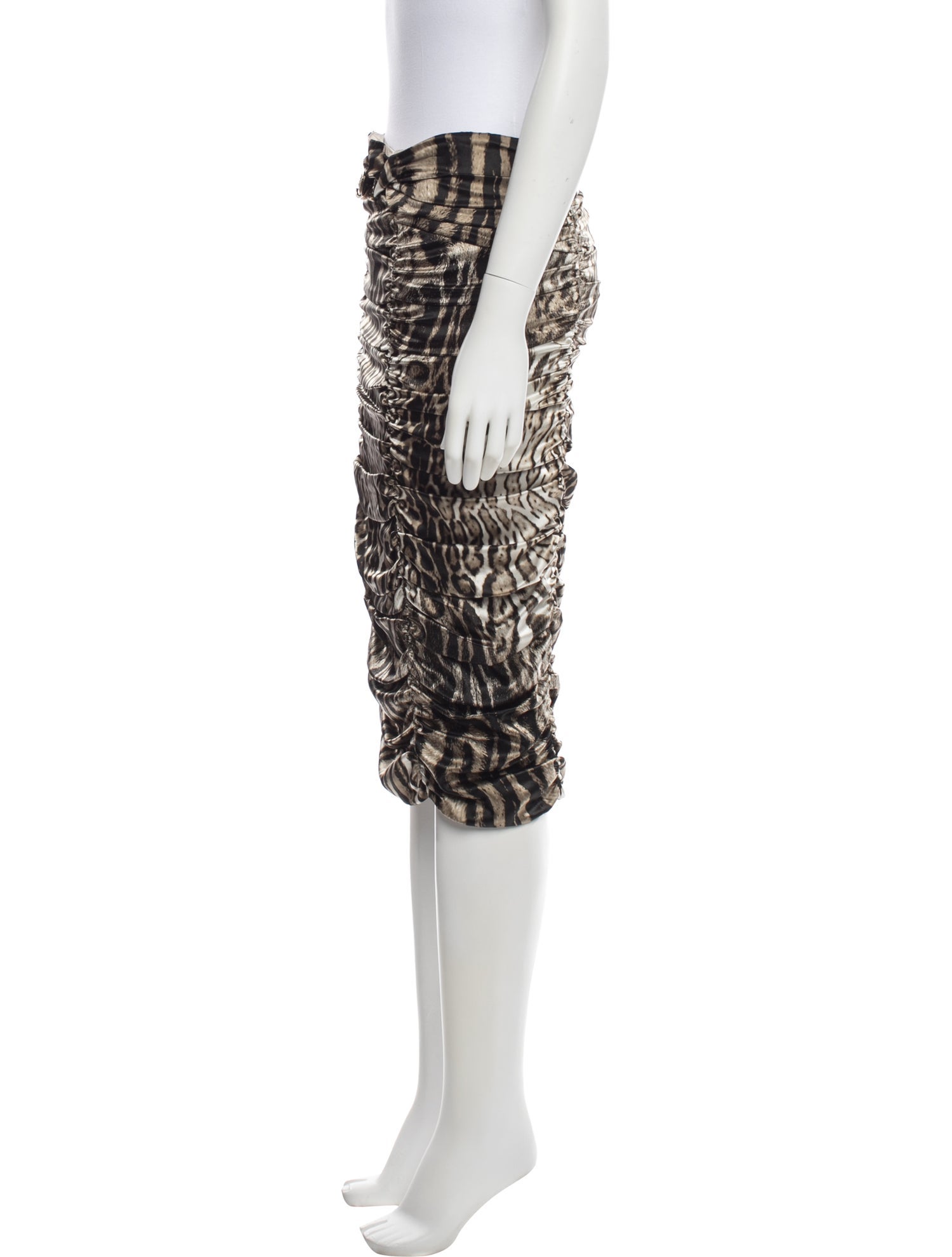 Roberto Cavalli Silk Knee-Length Skirt