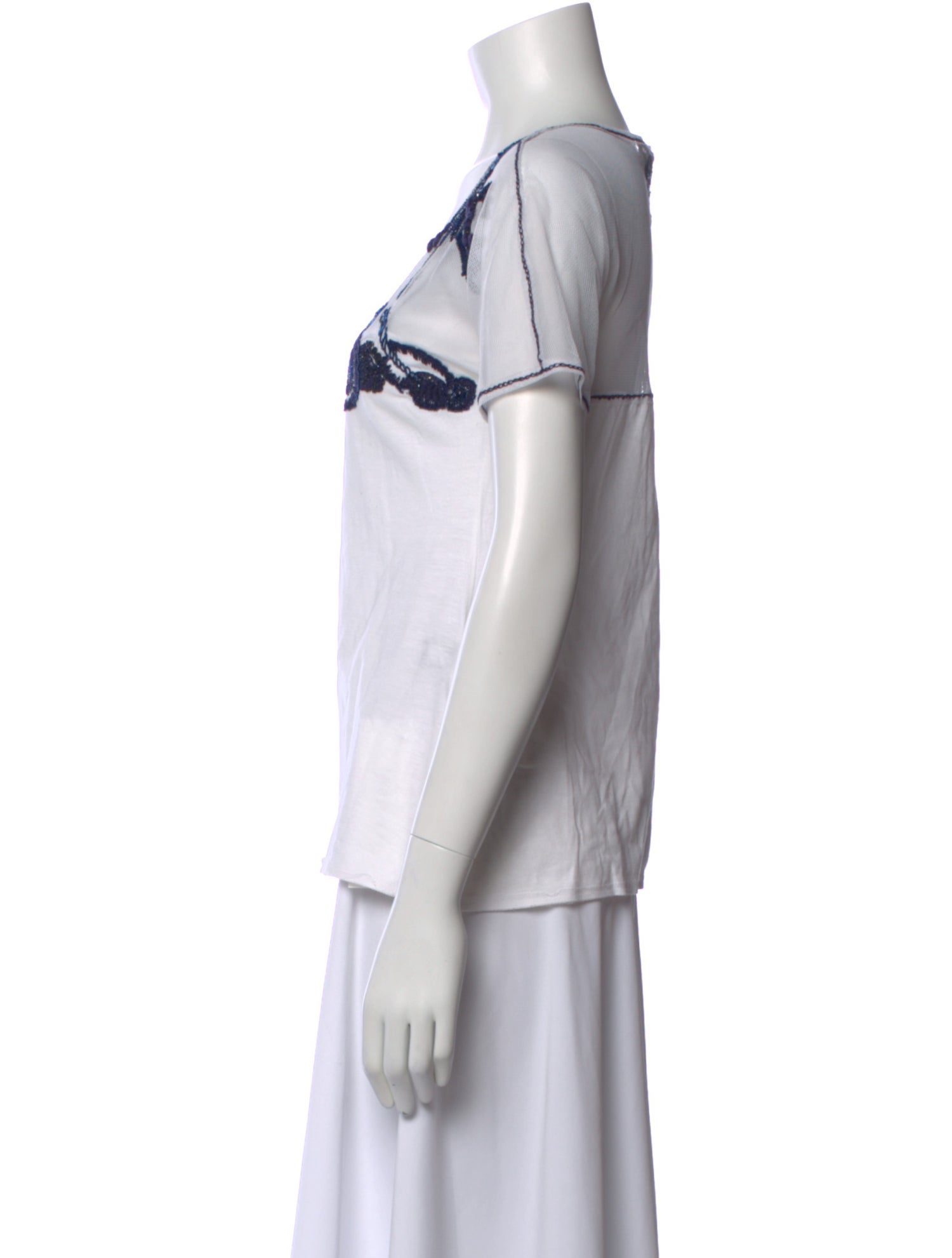 Roberto Cavalli Printed Scoop Neck Top
