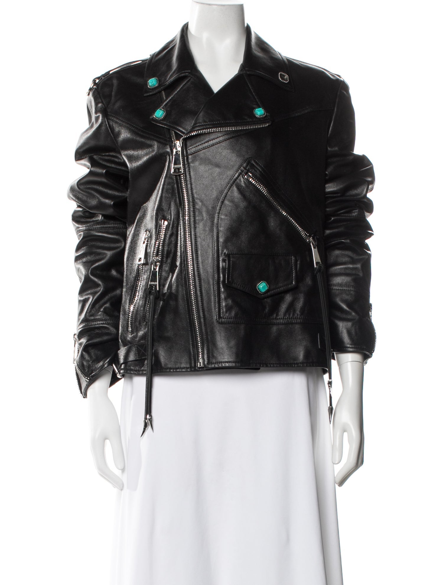 Roberto Cavalli Leather Biker Jacket