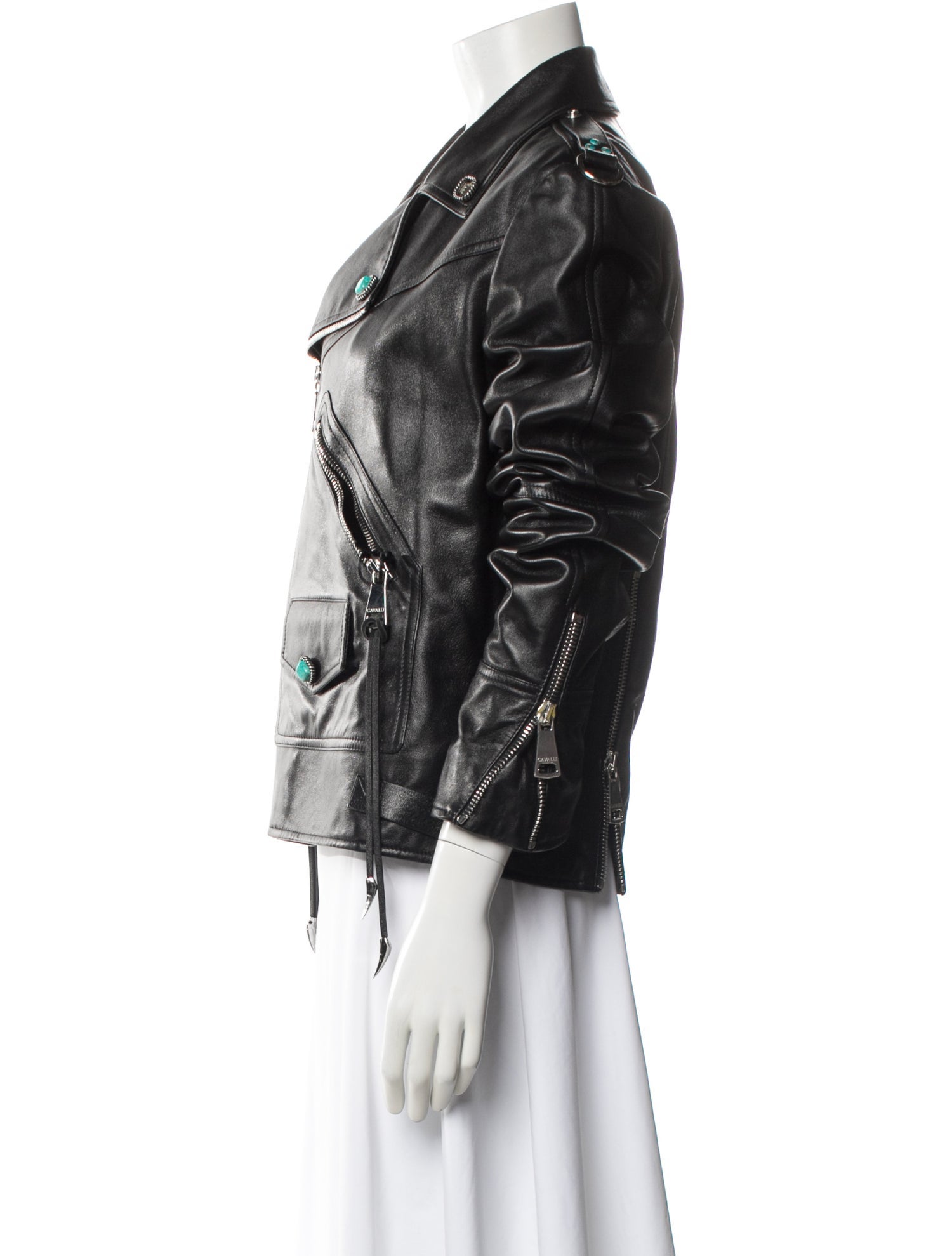 Roberto Cavalli Leather Biker Jacket