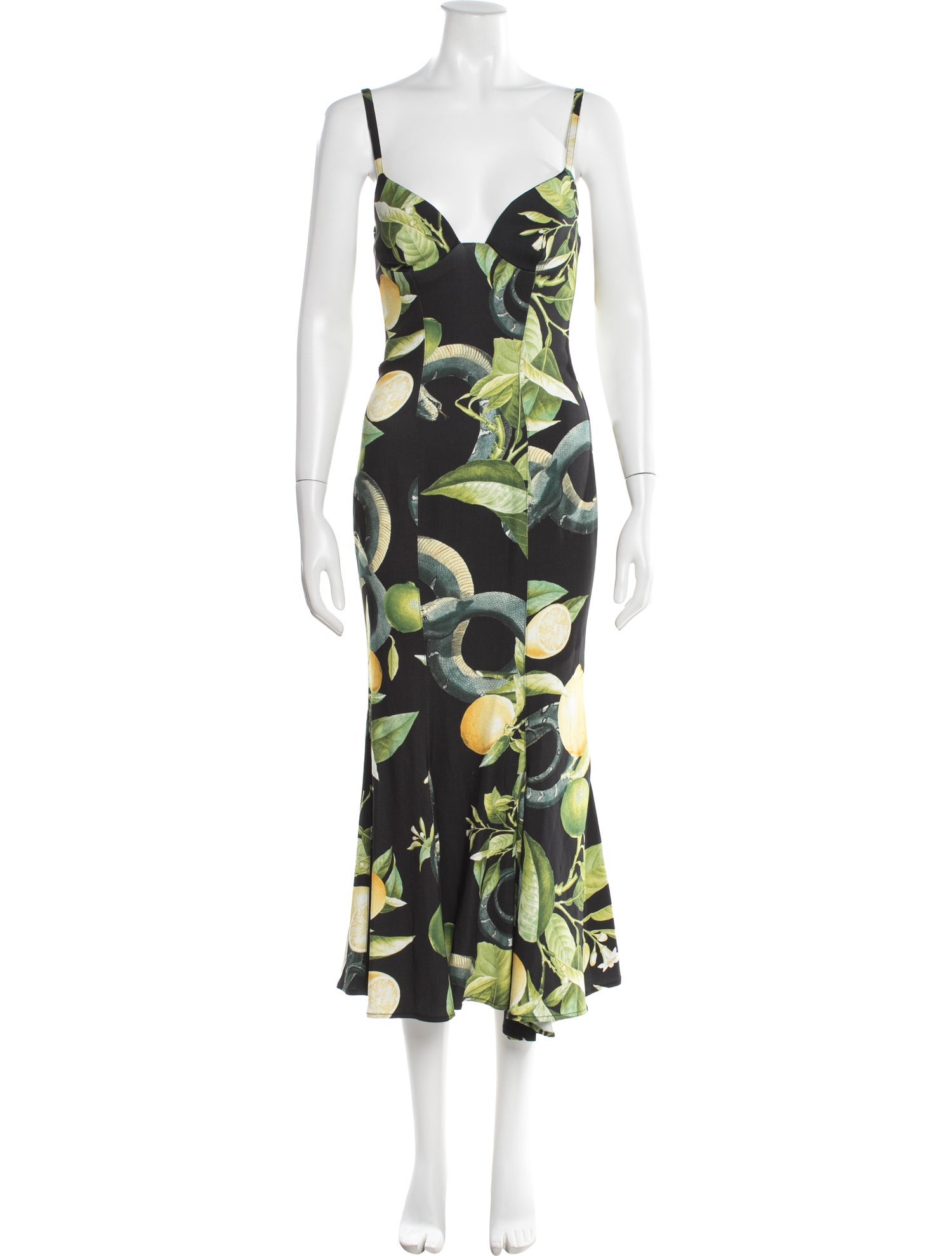 Roberto Cavalli Printed Midi Length Dress